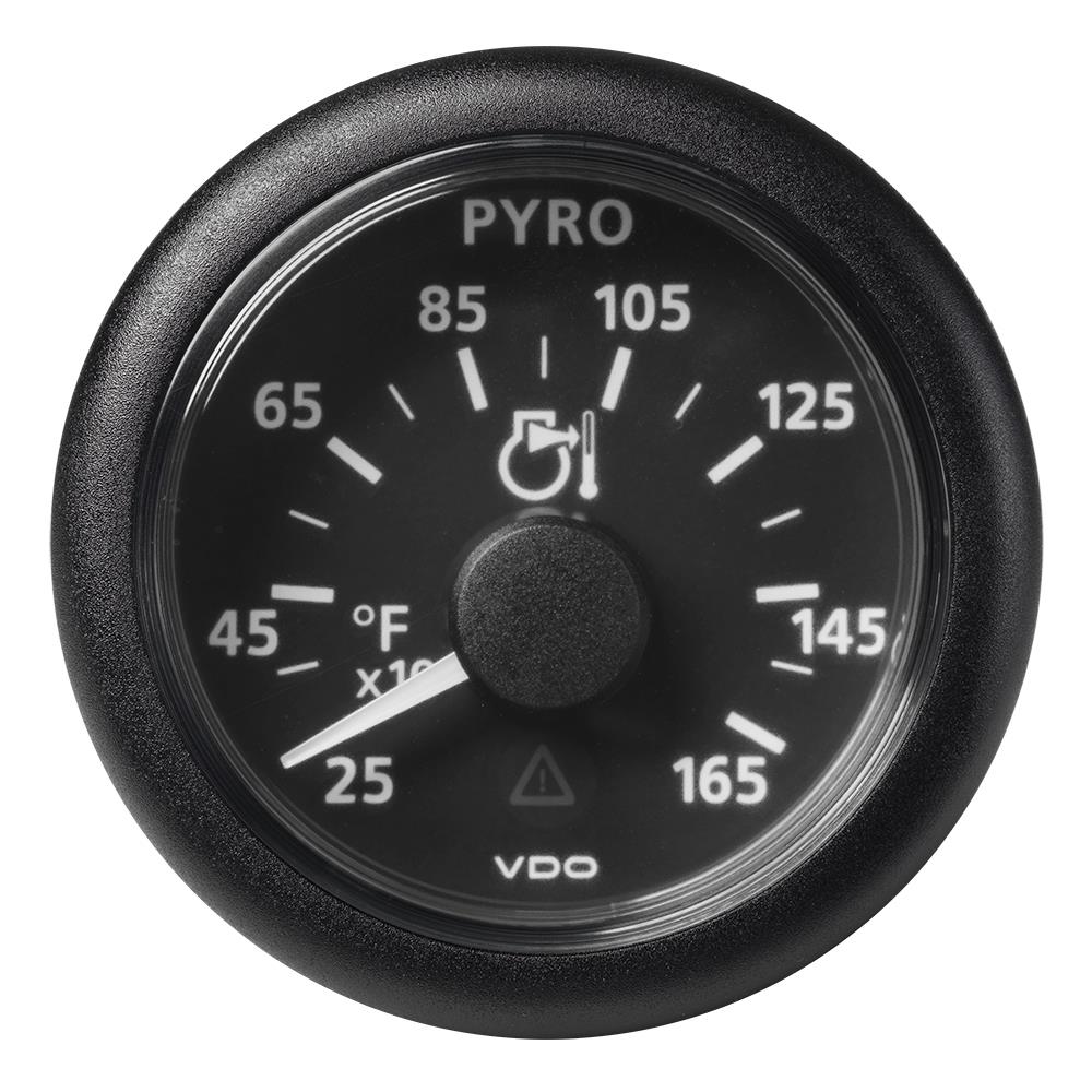  CW79822 VDO Marine A2C59512334 2.06 in. ViewLine Bezel Model Pyrometer, Black- 1650 deg F to 900 deg C- 8 to 32V