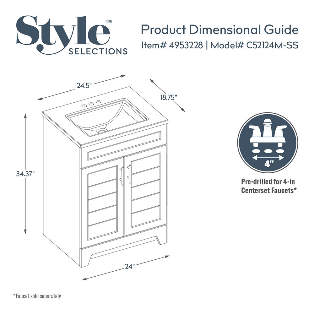 Style Selections C52124M-SS Bath-Vanity-Combo - View #4
