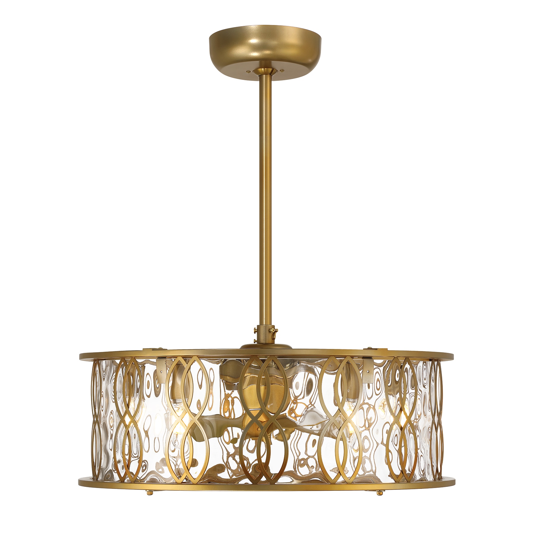 Savoy House 24-FD-2008-171 Snowden 14-in Burnished Brass with Gold Blades Fandelier Ceiling Fan With Light - Remote Included ( 3 -Blade )