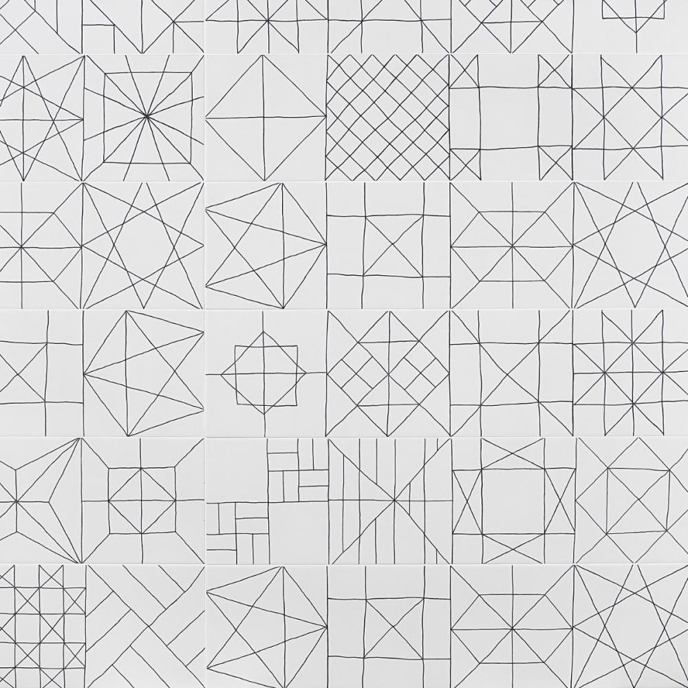 Artmore Tile EXT3RD102126 Framework White 9-in x 36-in Matte Porcelain Patterned Standard Floor and Wall Tile ( 18.18-sq ft Carton
