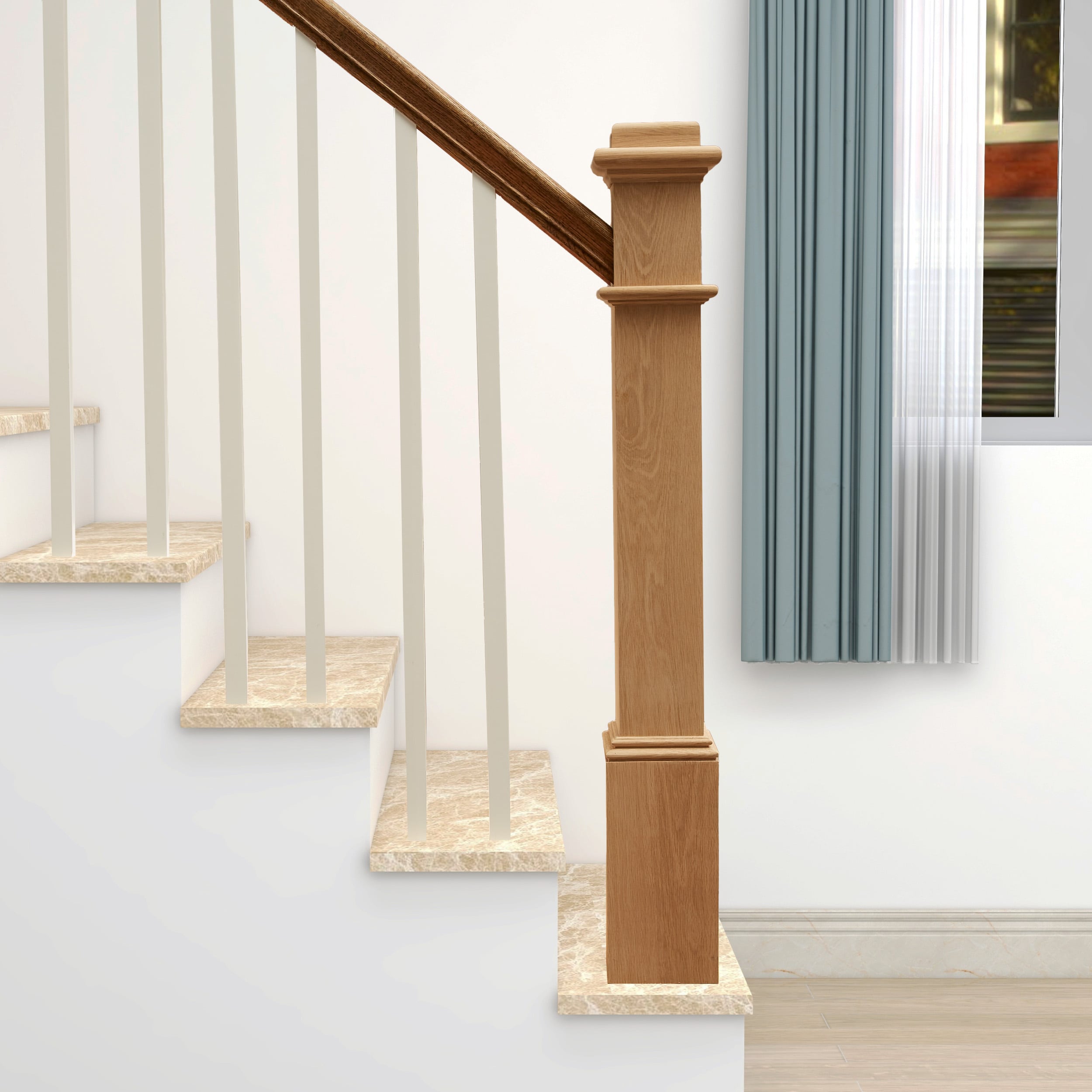 RELIABILT WG991PLWHTOAK Interior-Stairpart-Newel-Posts - View #5