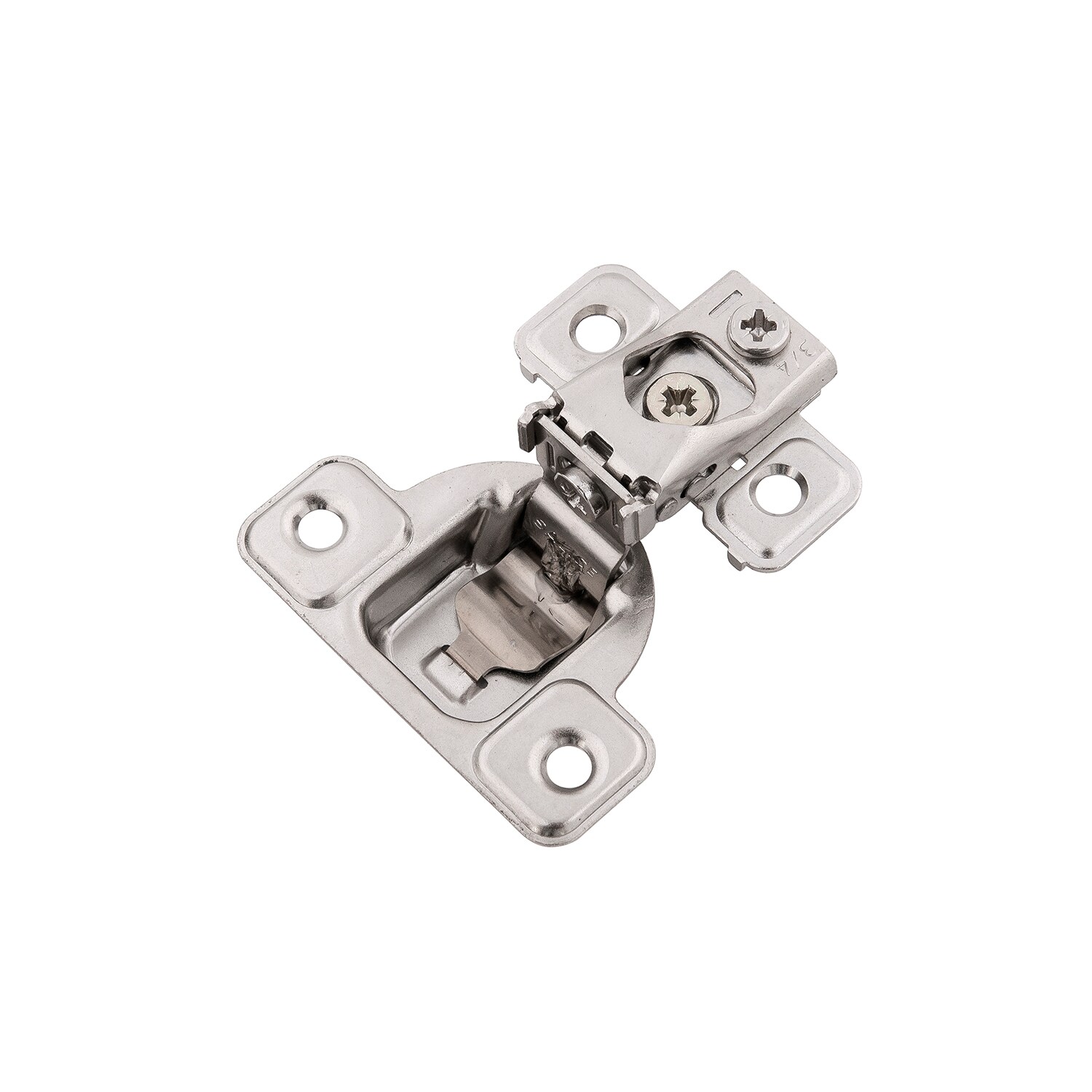 Hickory Hardware 10-Pack 3/4-in Overlay 106-Degree Opening Polished Nickel  Self-closing Concealed Cabinet Hinge in the Cabinet Hinges department at