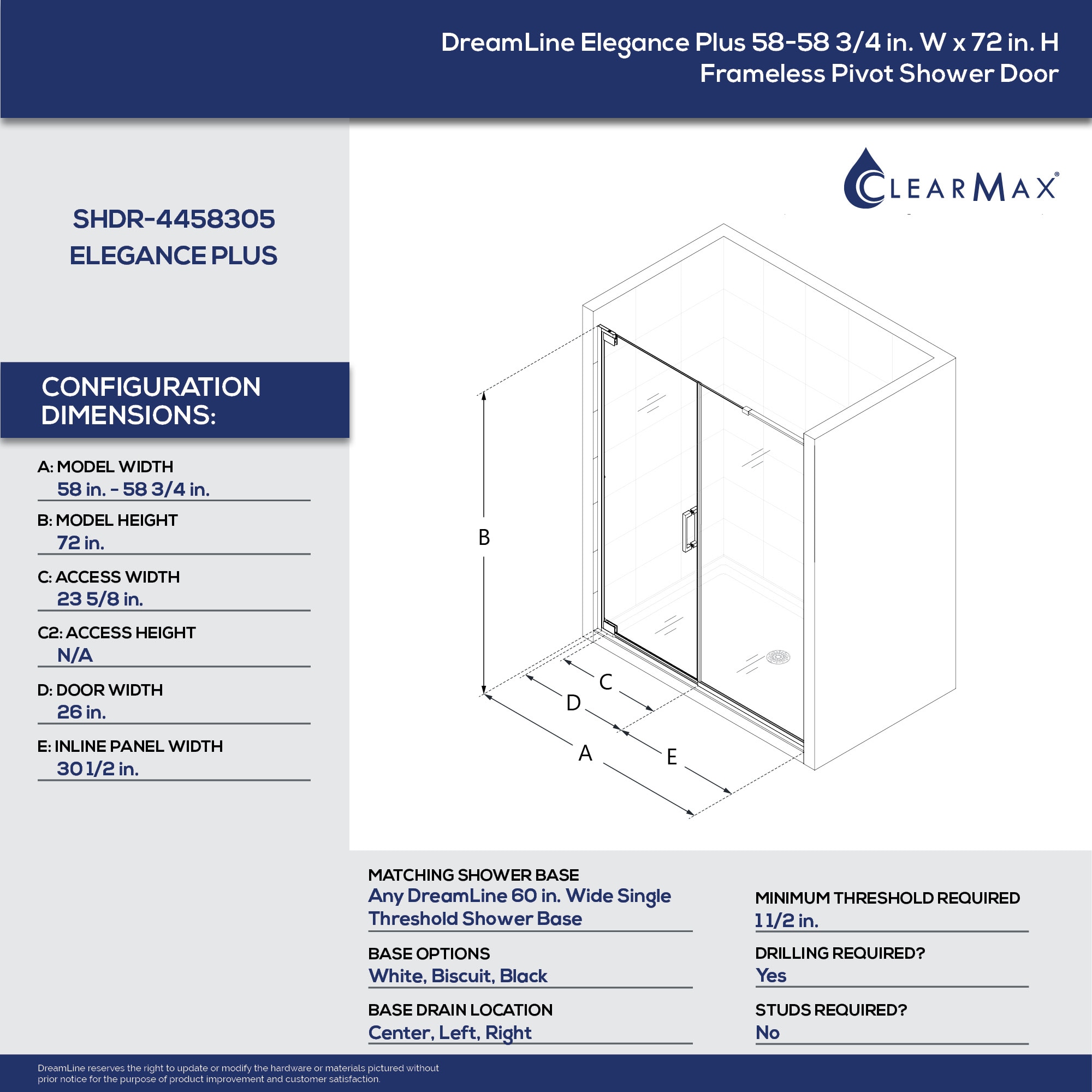DreamLine SHDR-4458305-06 Shower-Doors - View #4