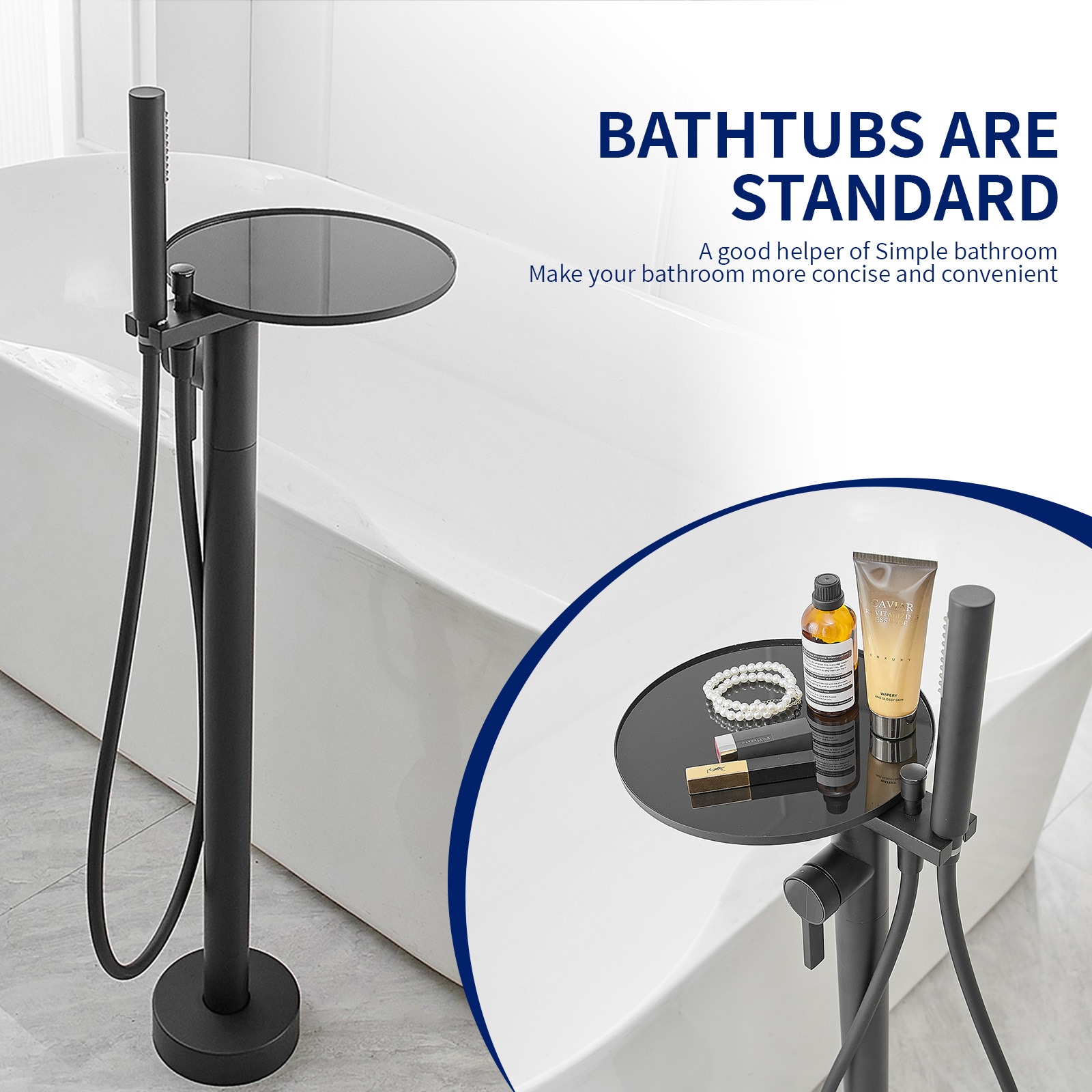 BWE C-7015-BLACK Roman-Tub-Faucets - View #5
