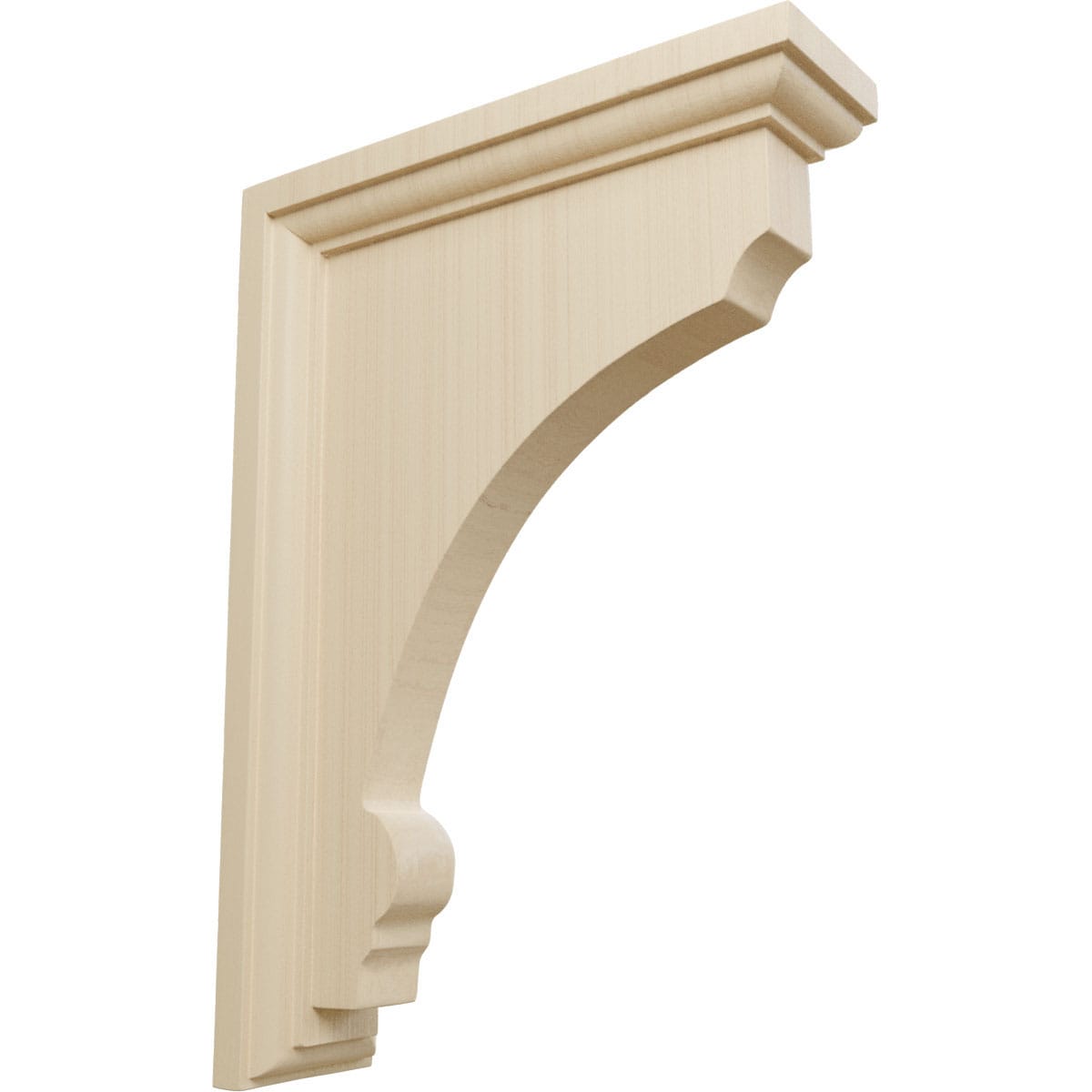 Large Rubberwood Thompson Bracket in Natural Finish