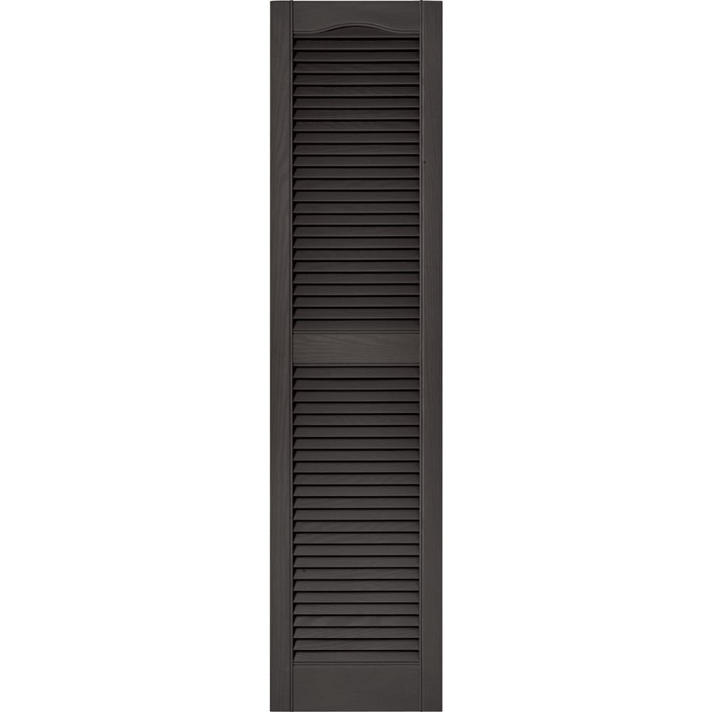 Vantage 14.563-in W x 59.75-in H Charcoal Exterior Shutters in the ...