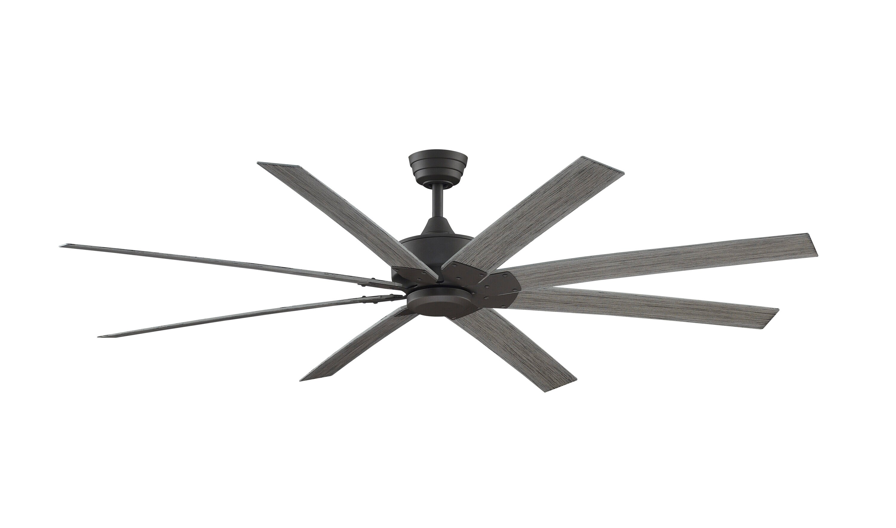 Levon Custom 72-in Matte Greige Indoor/Outdoor Smart Ceiling Fan with Remote (8-Blade) | - Fanimation FPD7912BGR-72WE