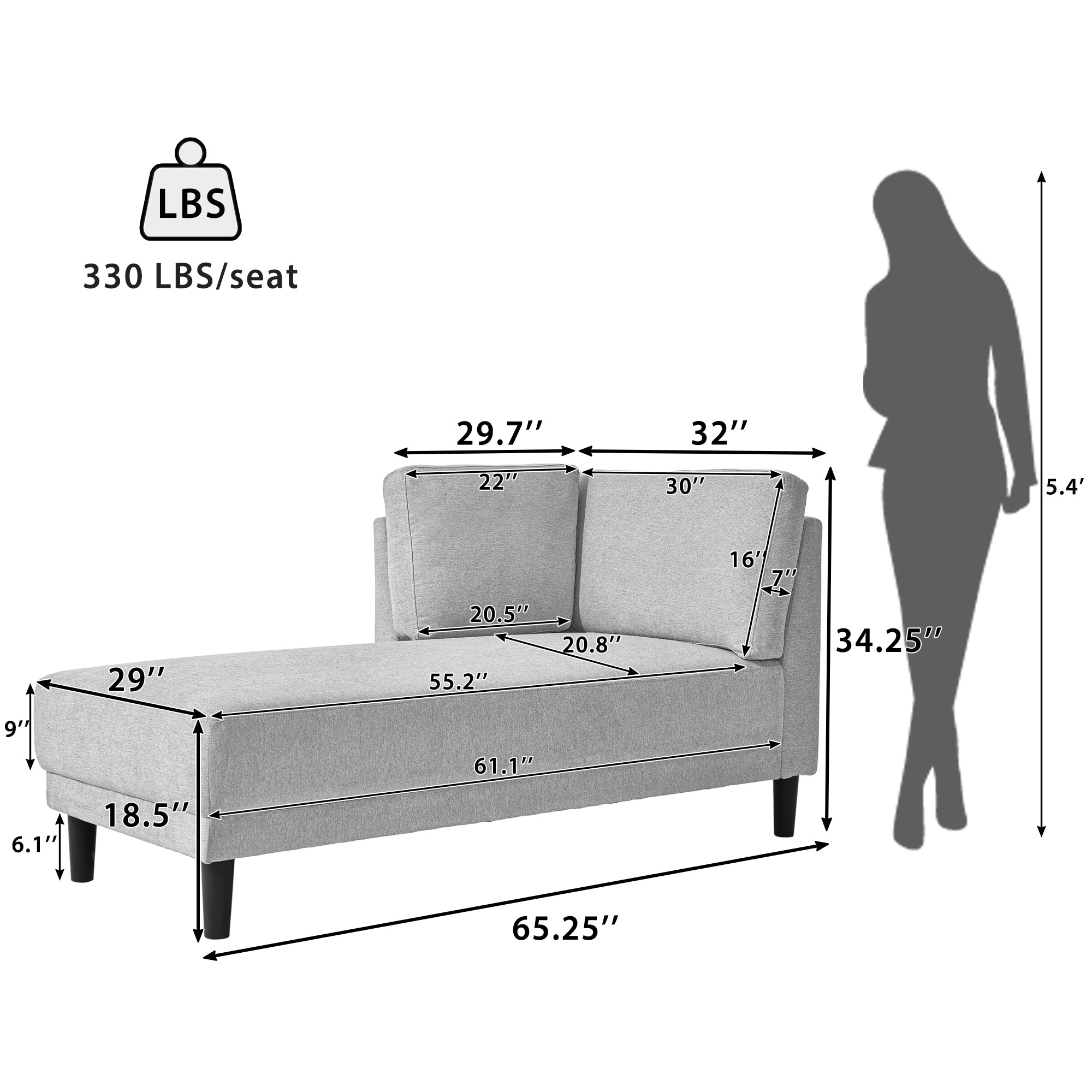 LIVIZA GGJD012GY Chaises-Settees - View #7