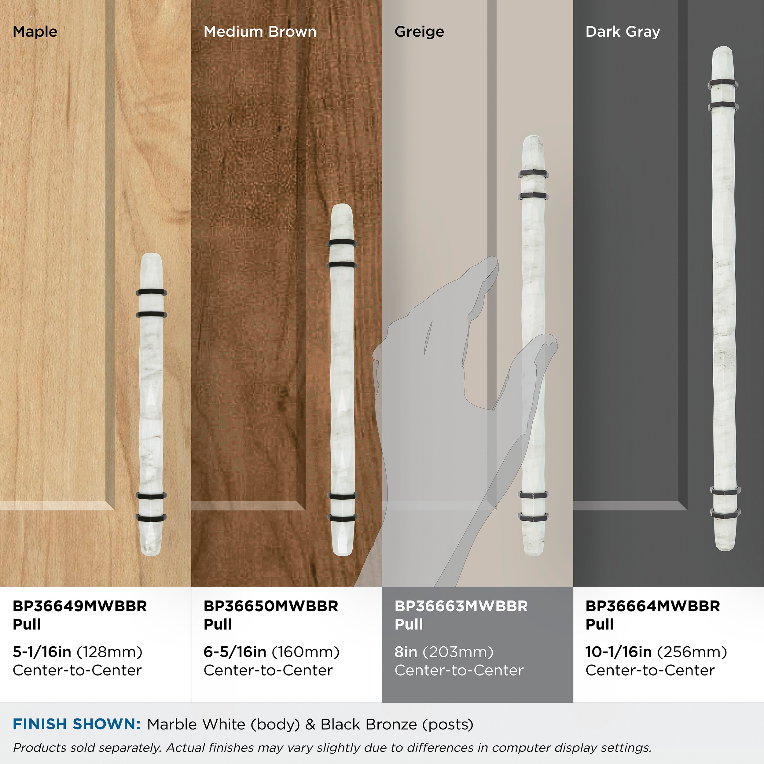 Amerock BP36663MWBBR Cabinet-Pulls - View #4