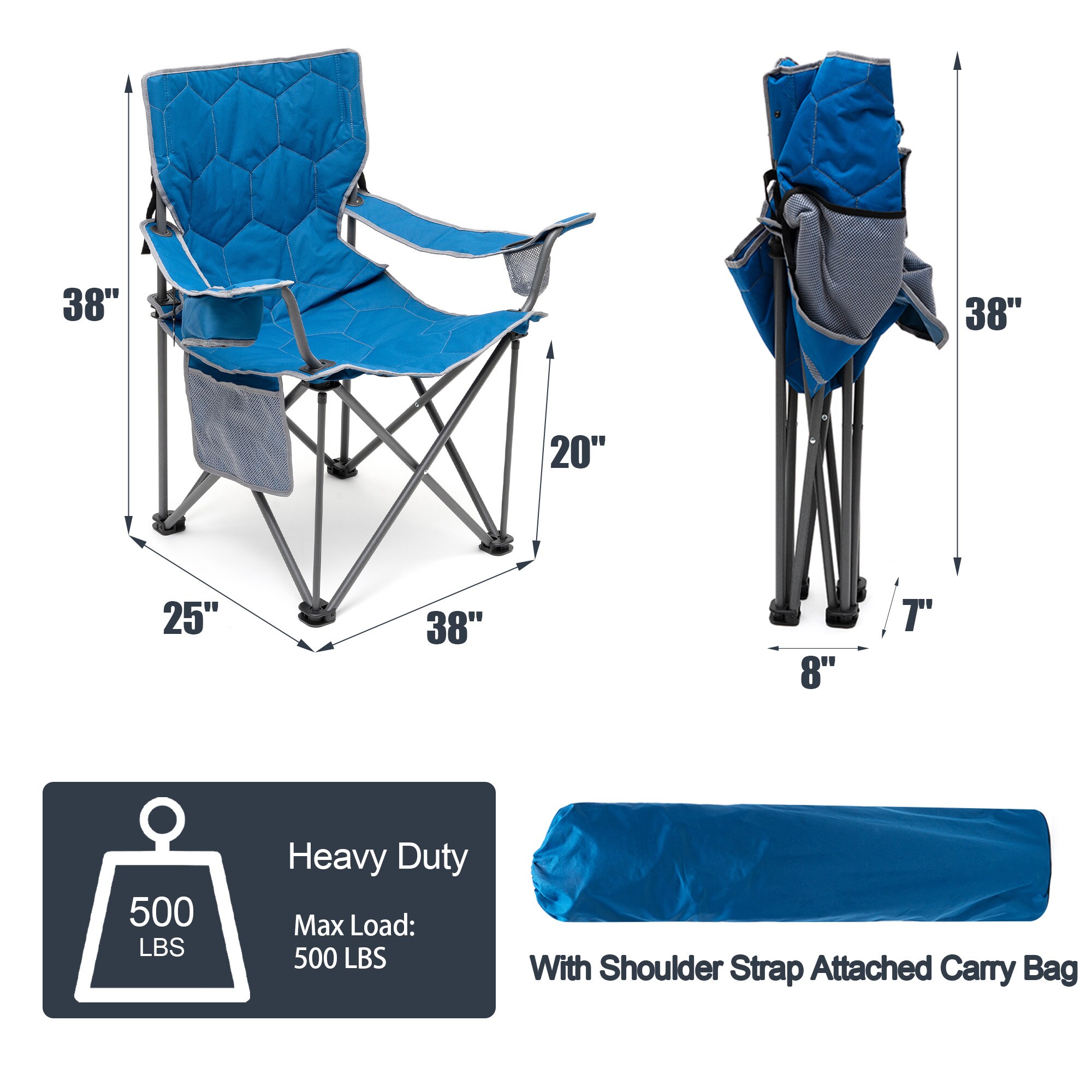 Clihome CL-P4AC2418BBU1 Beach-Camping-Chairs - View #4