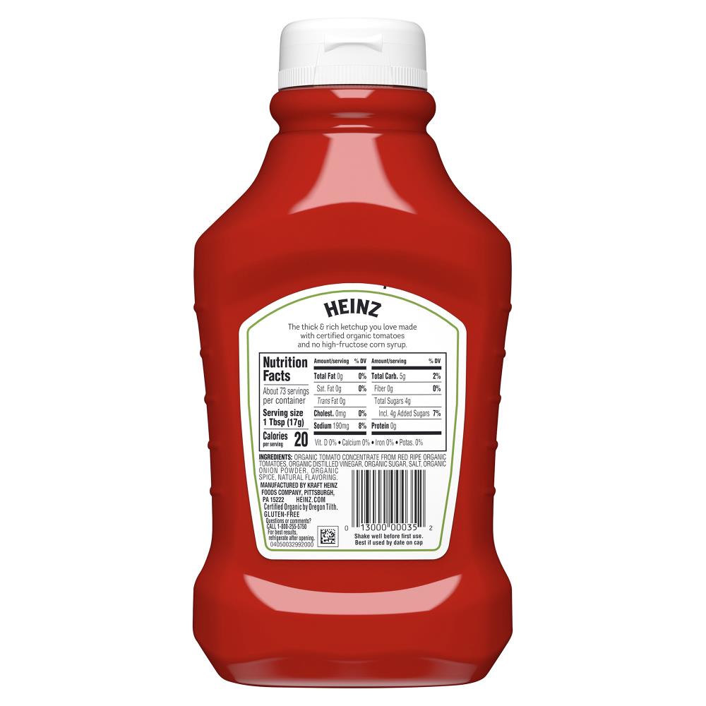 Heinz Organic Tomato Ketchup 44 Oz 2 Pack 100 Usda Certified