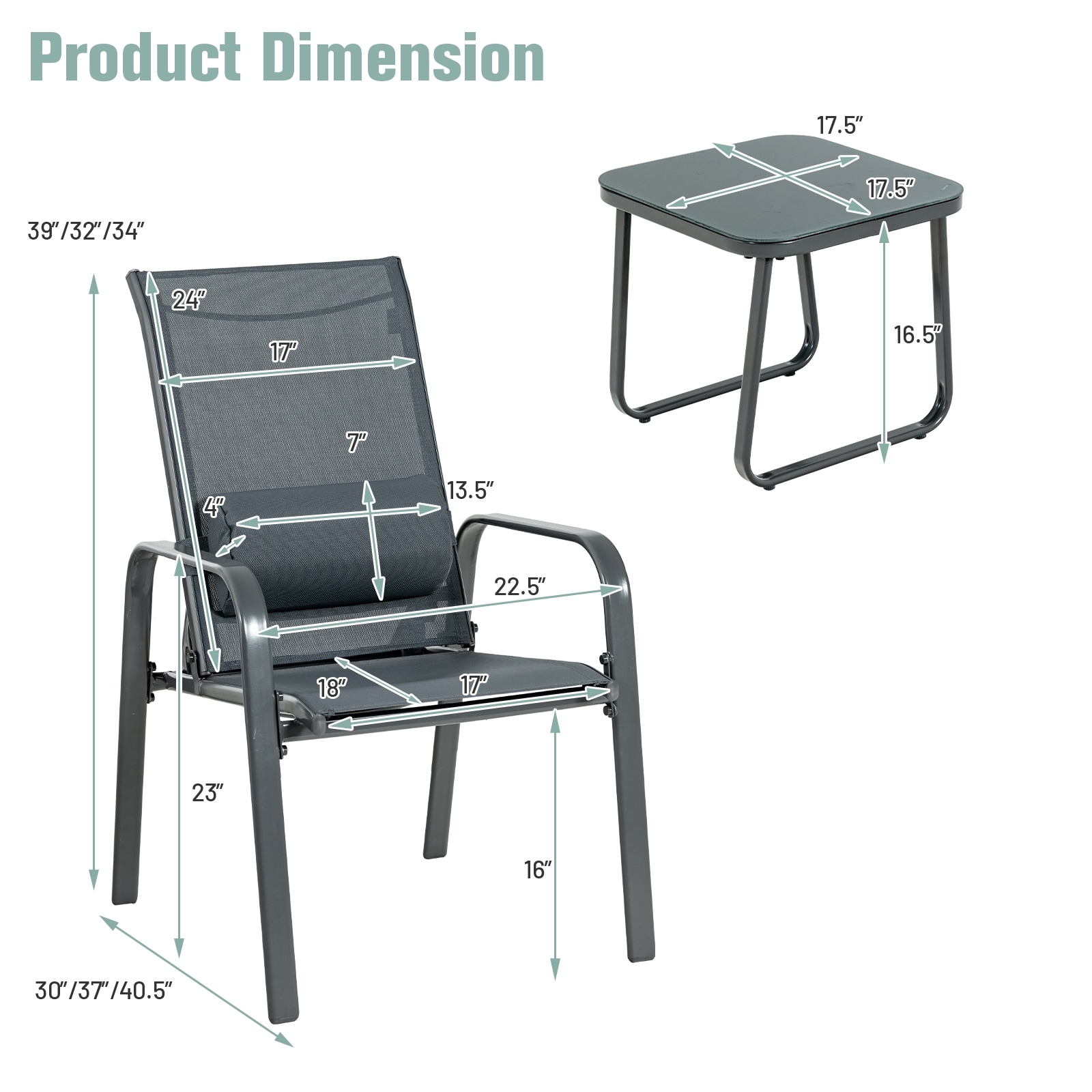 Forclover ASE-381GY Patio-Chairs - View #2