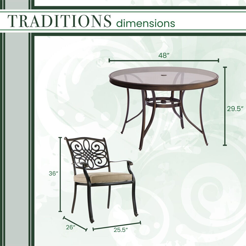 Hanover TRADDN5PCG Patio-Dining-Sets - View #3