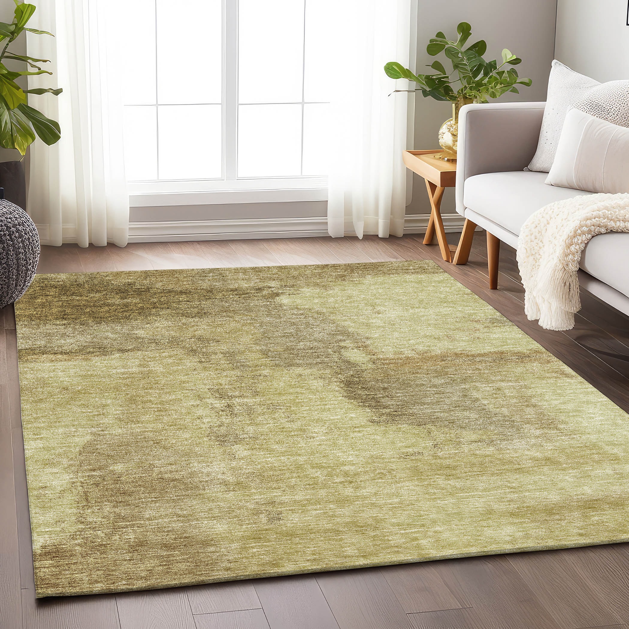 Addison Rugs ACN1068BR30X46 Chantille ACN1068BR 2 x 3 (ft) Polyester Brown Rectangular Indoor/Outdoor Geometric Machine washable Area rug