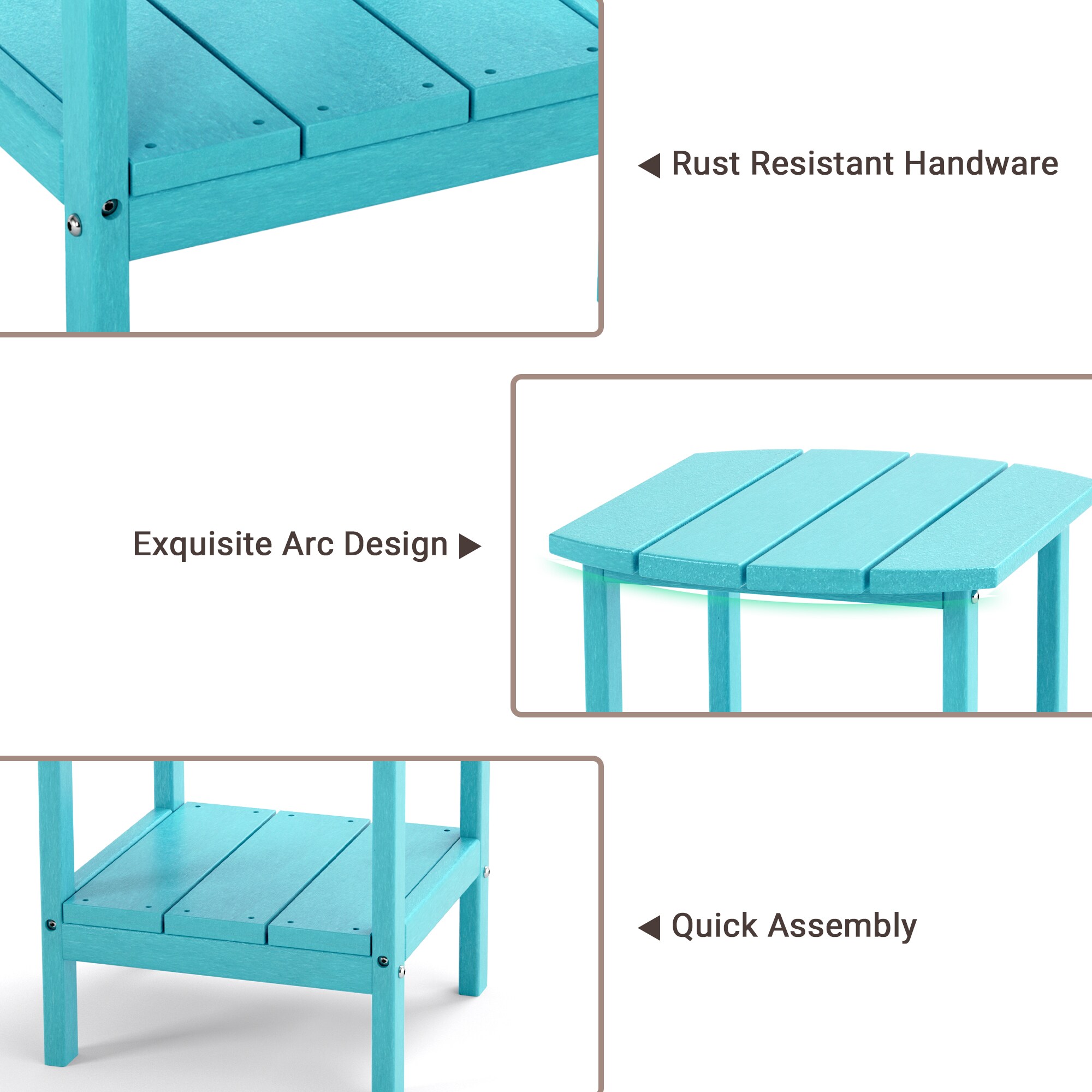 Poly furniture ST-HE02-TU Patio-Tables - View #5