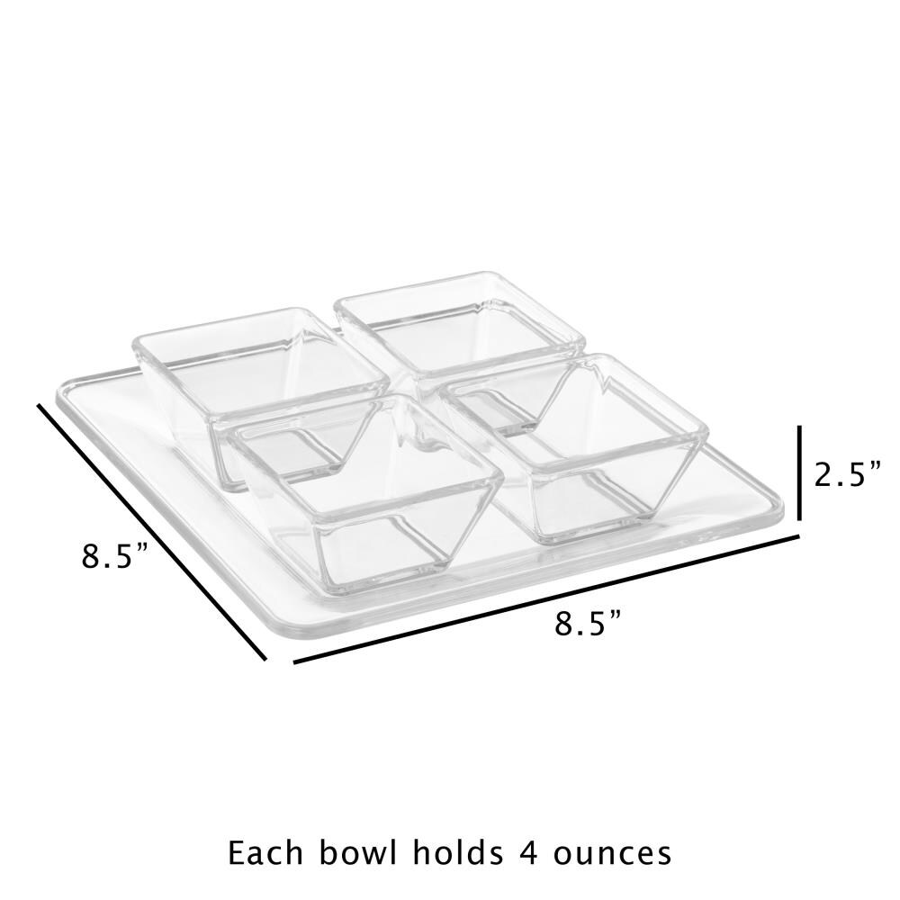 Condiment 4 Square with Tray