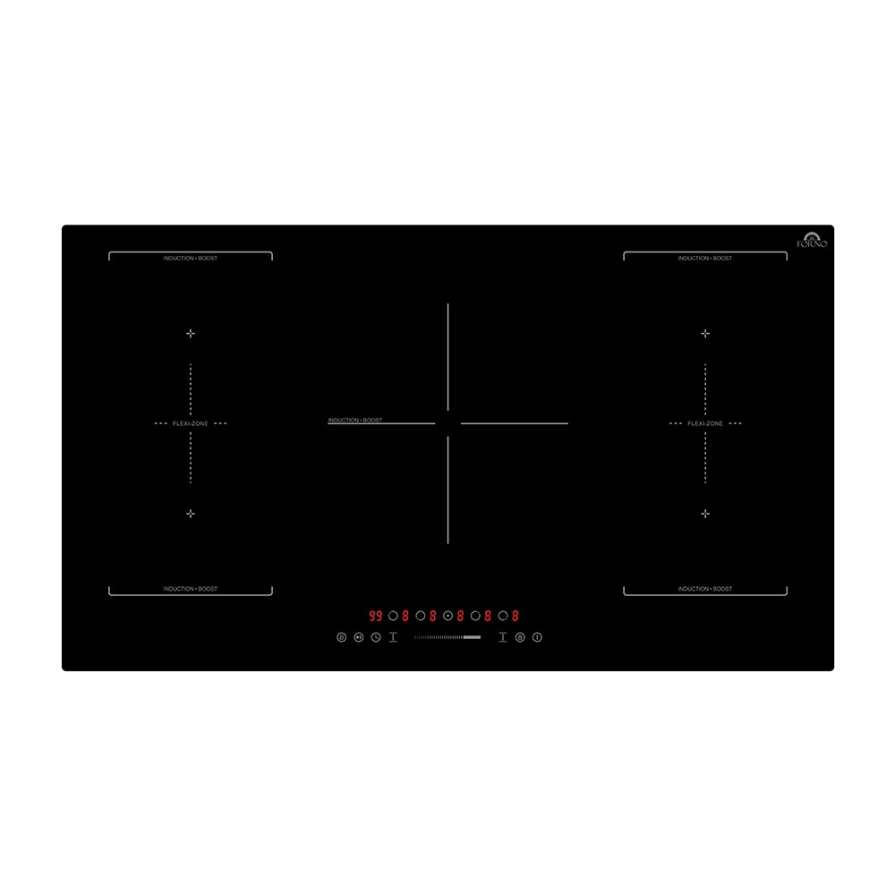 FORNO FCTIN0569-36 Ornonzo 36-in 5 burners Black Induction Cooktop with Bridge Element