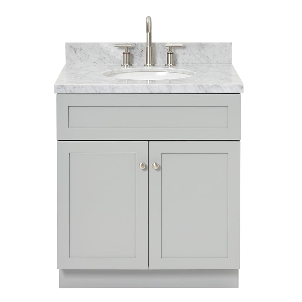 ARIEL Hamlet 31-in Grey Undermount Single Sink Bathroom Vanity with ...