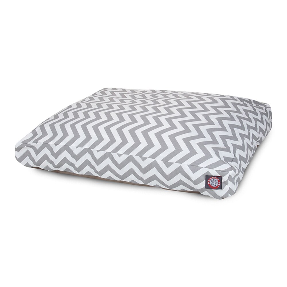 Majestic Pet Products 788995502272 Rectangular Gray Polyester Pillow Dog Bed ( Large )