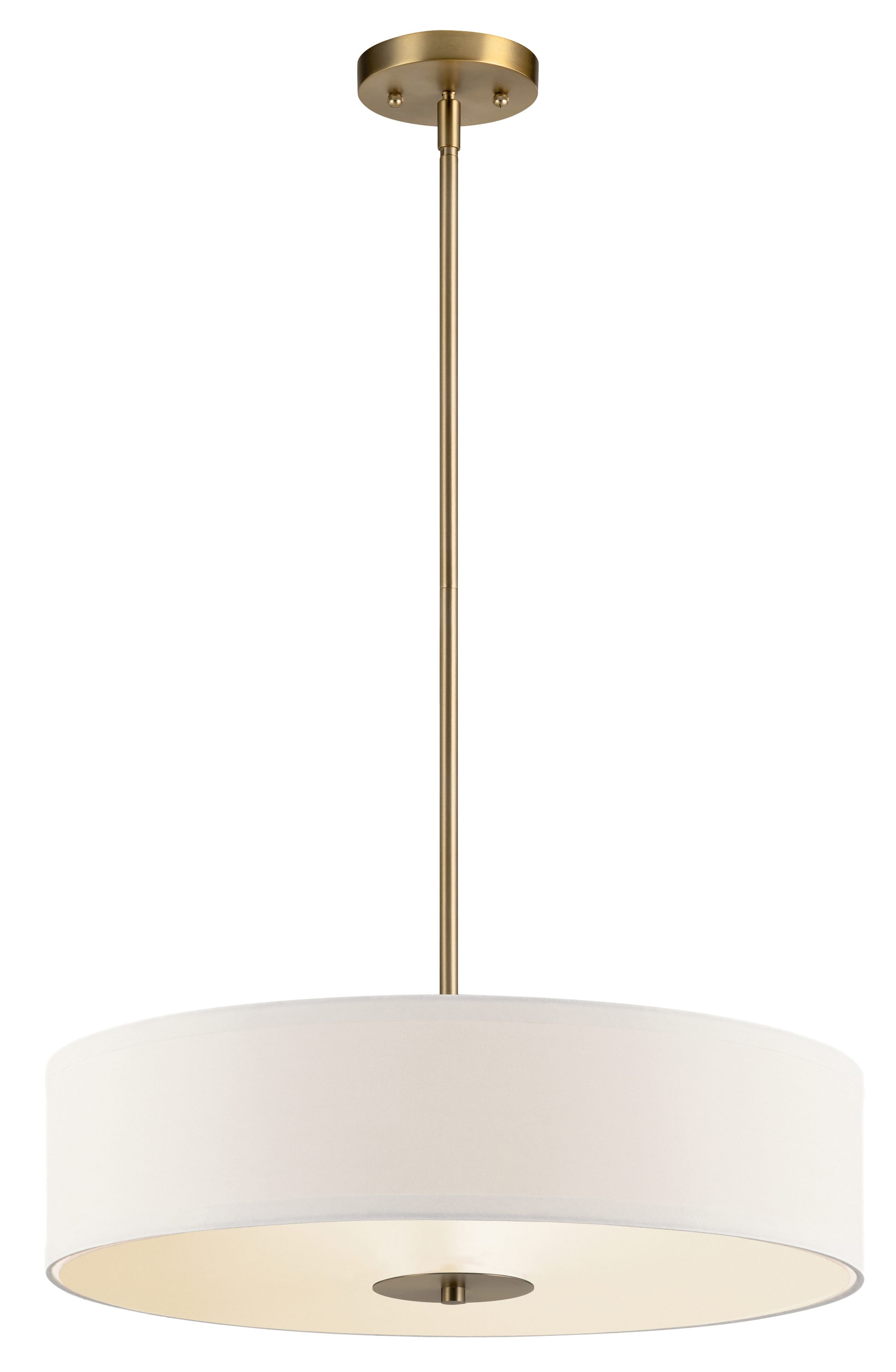 Kichler 42121CLZ Drum 3 -Light Classic Bronze Transitional Etched glass Drum Medium Hanging Pendant light