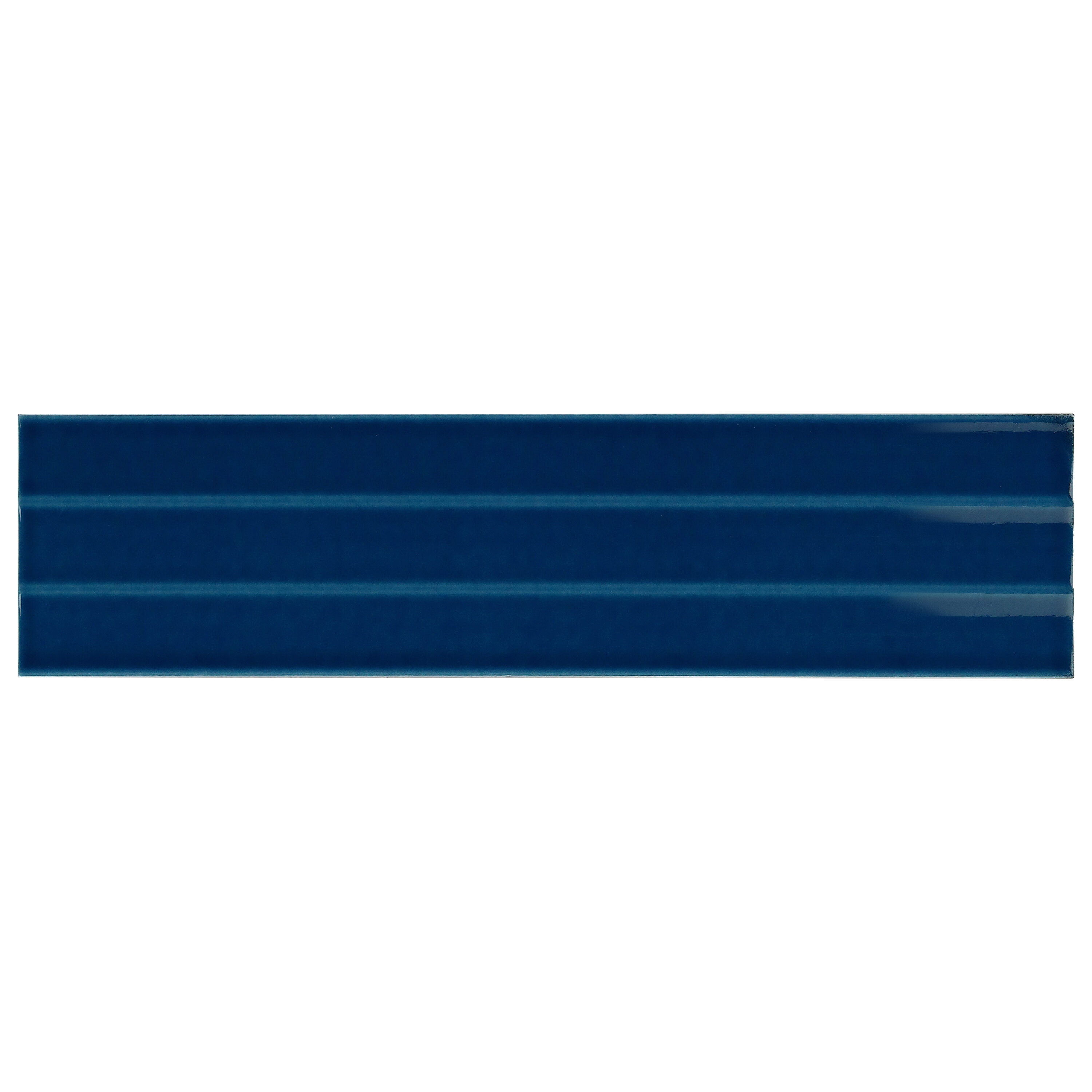 Artmore Tile EXT3RD108751 Sample- Refined Nautical Blue 4-in x 8-in Glazed Ceramic Subway Wall Tile