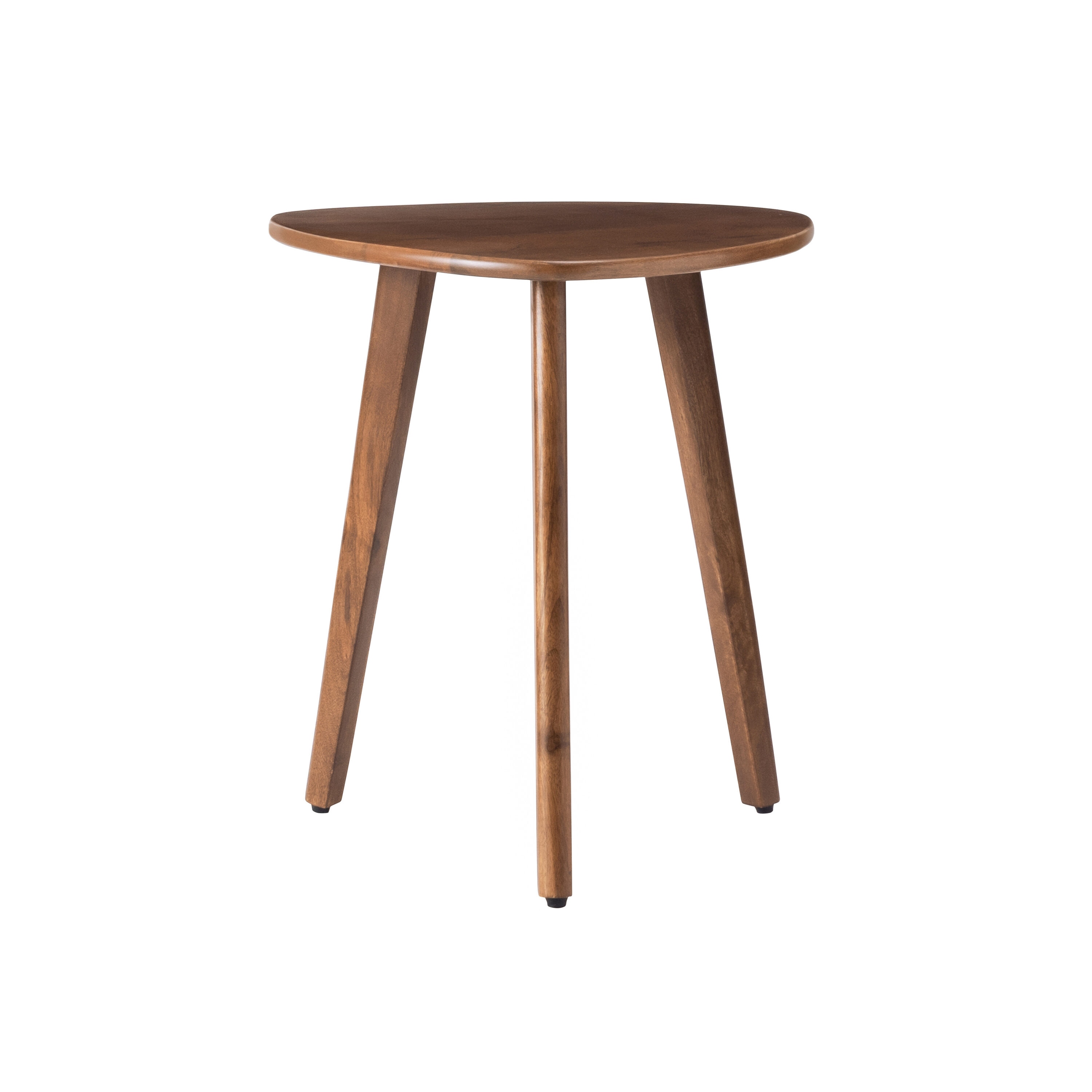 MH LONDON MH-TB-874 Izzie 16-in W x 18-in H Walnut Wood Triangle Midcentury End Table Assembly Required