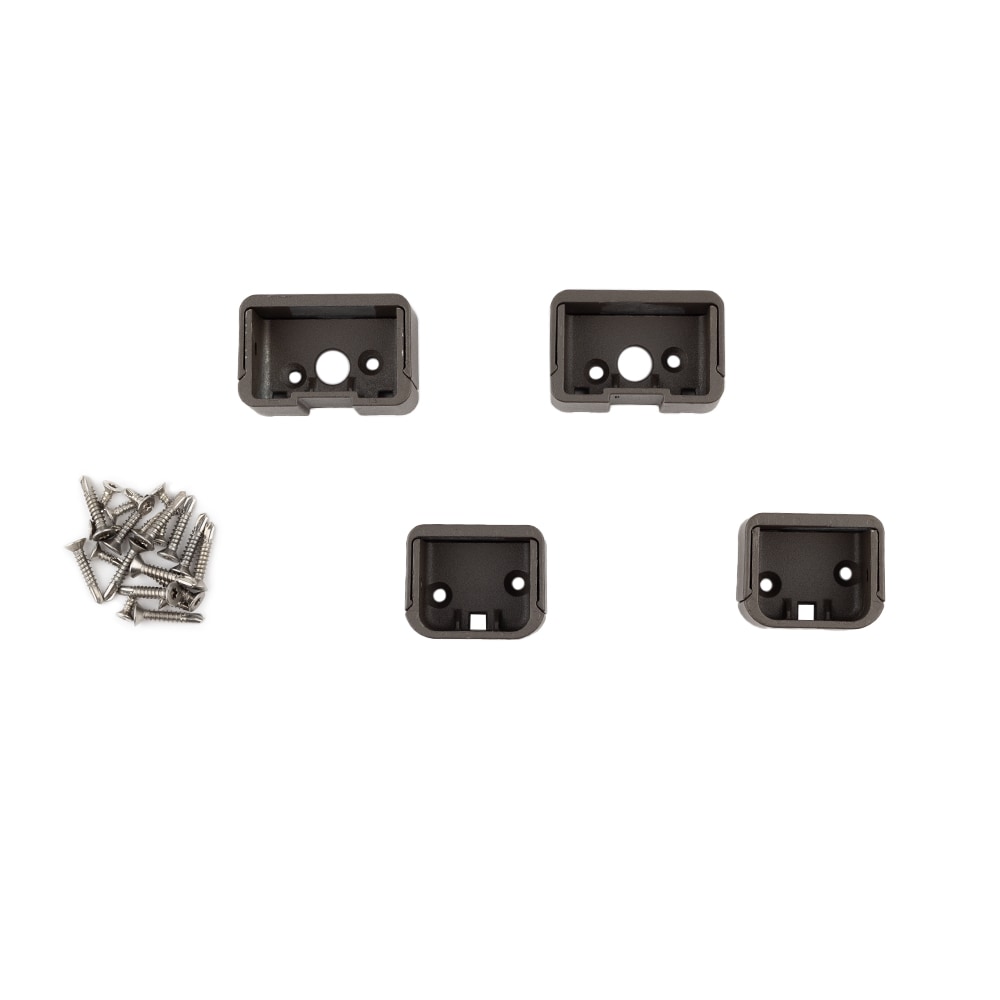 Deckorators 5.0625-in x 2.5-in Contemporary Aluminum Textured Bronze Aluminum Rail Bracket (4-Pack)