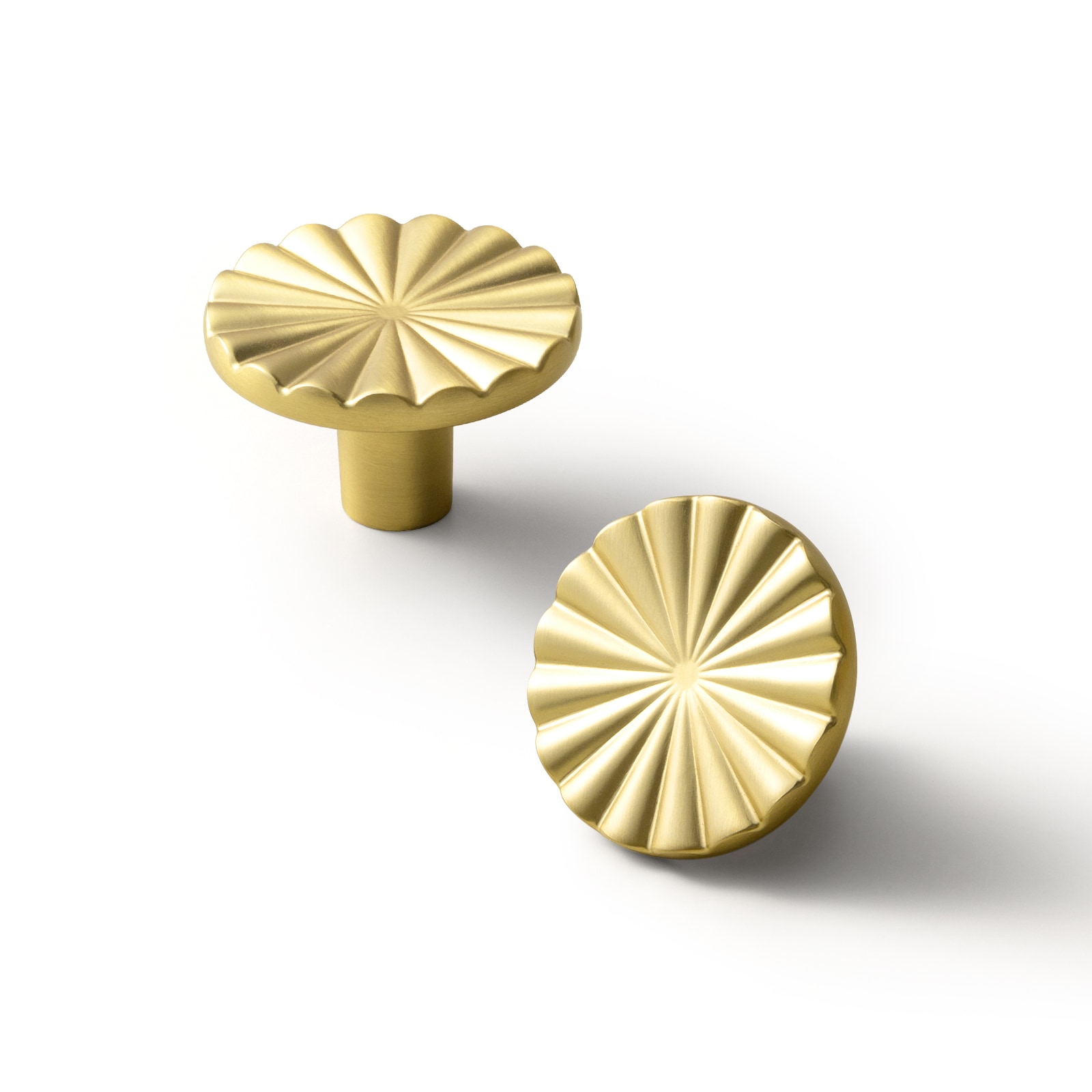 Miaokesen 2317XT-DK 1-1/2-in Dark Brushed Brass Mushroom Modern Cabinet Knob 6 -Pack