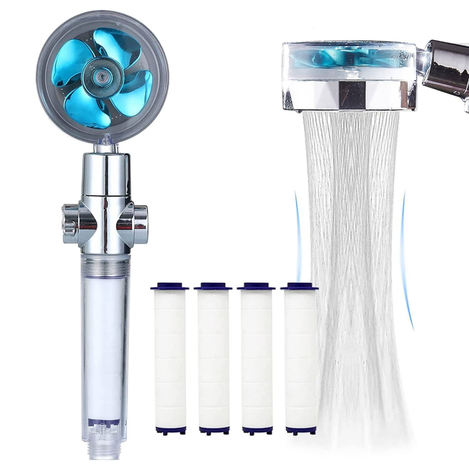 Angel Sar - High Pressure Handheld Showerhead with filters for Bathroom