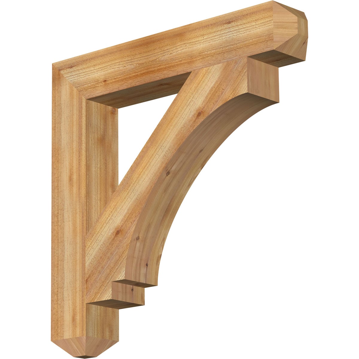 Ekena Millwork BKT06X38X38IMP04RWR Imperial craftsman rough sawn 6-in x 38-in x 38-in Western red cedar Brown Wood Standard bracket