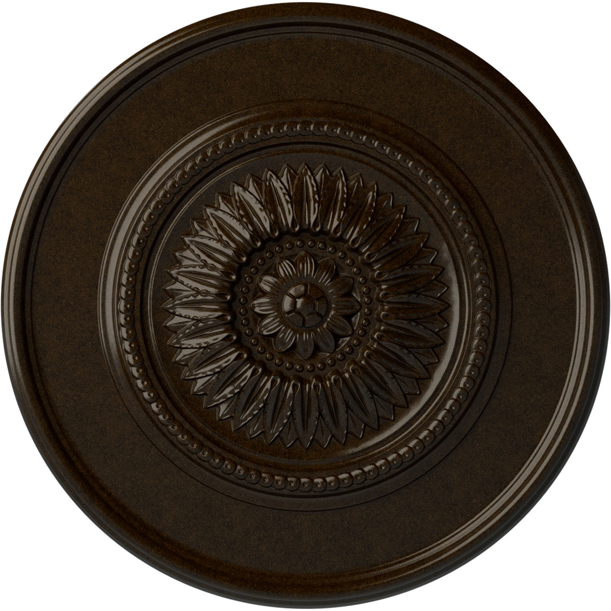 Ekena Millwork CM41FLBZS Large Floral 41.125-in W x 41.125-in L Painted Bronze Polyurethane Whole Ceiling Medallion