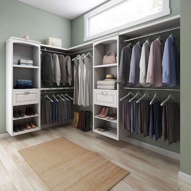 Solid Shelving Wood Closet System