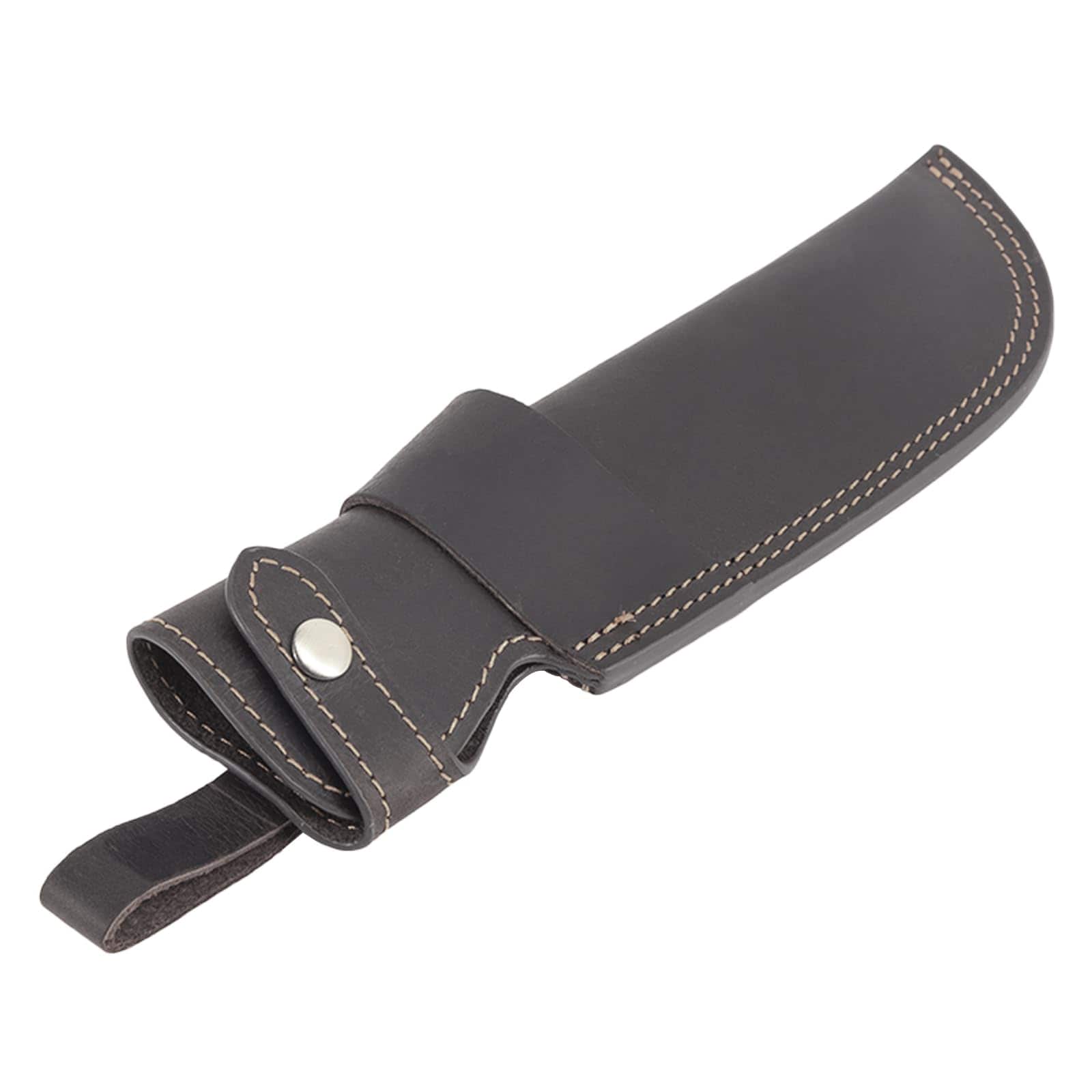 DYRCJ  Leather Knife Sheath for Belt Fits 5 Inch Blade Knife Holster Chef Knife Guard EDC Belt Organizer Knife Cover Sleeve