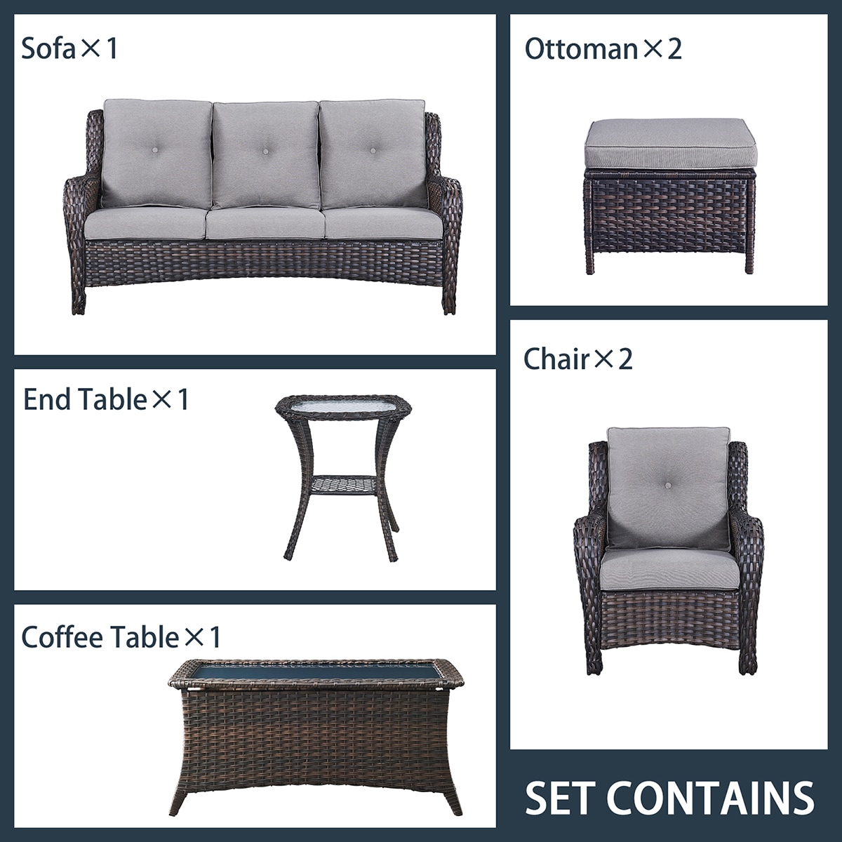 Rilyson FS006013014018025-3 Patio-Conversation-Sets - View #4