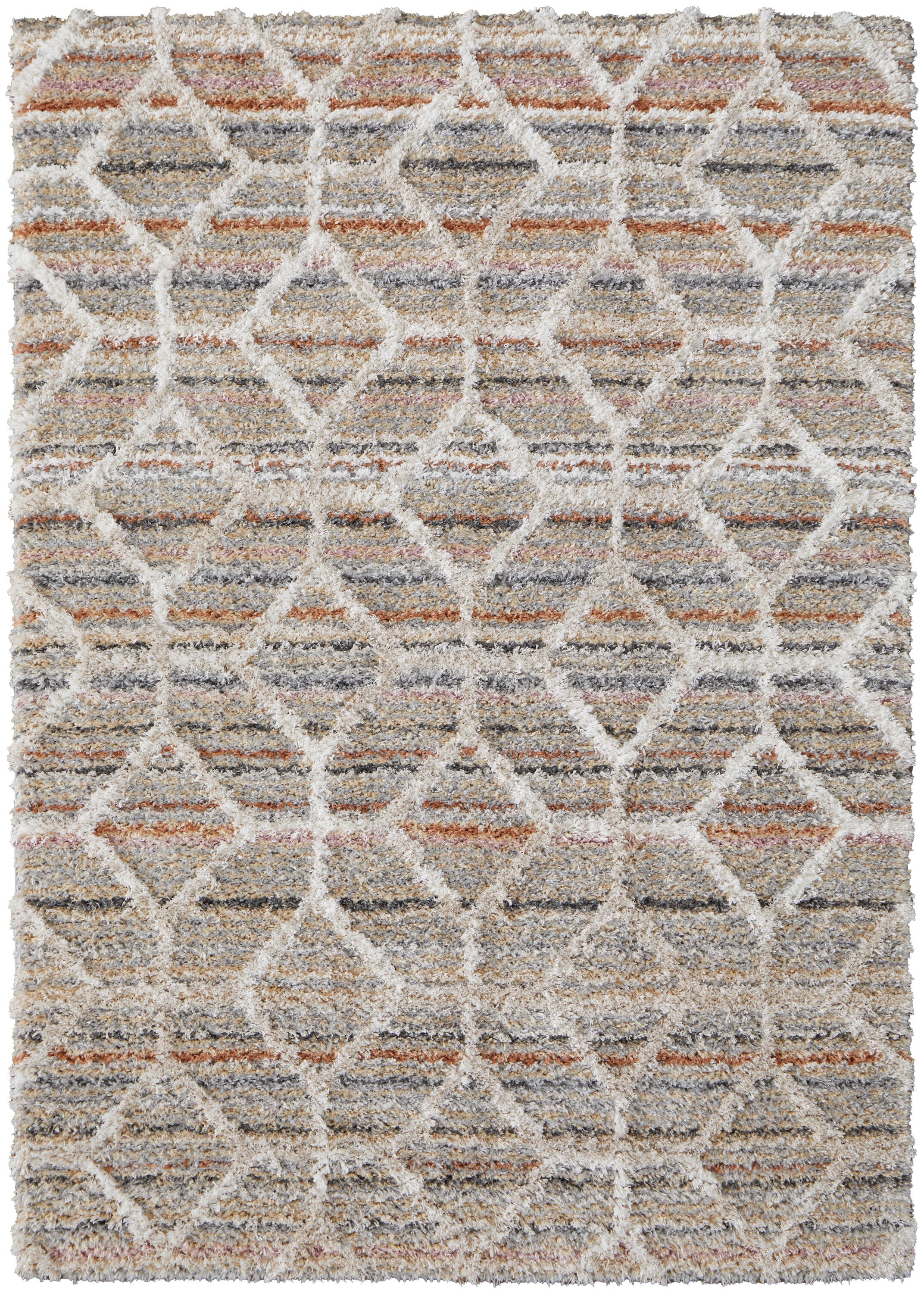 Room Envy MYNR39ICBGEMLTP00 2 x 3 (ft) Loomed Polyester Tan/Taupe/Ivory Rectangular Indoor Chevron Area rug
