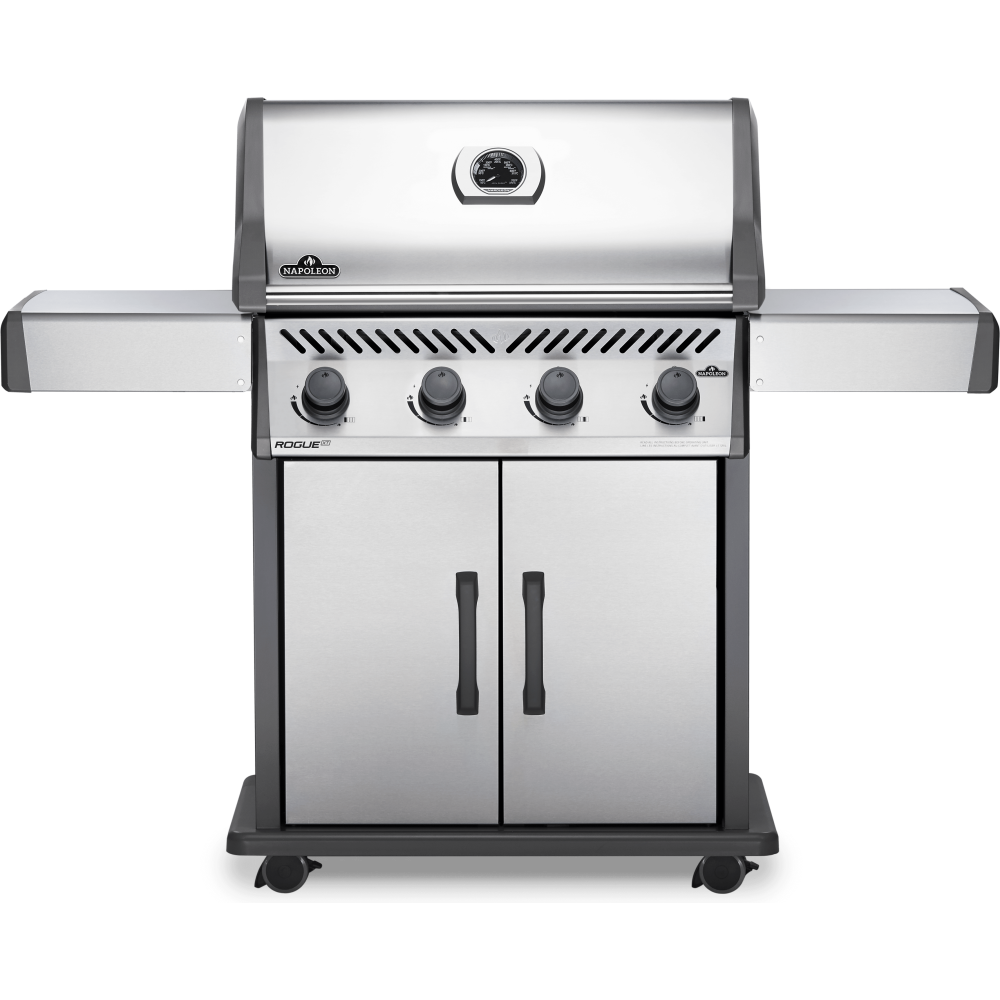 Rogue XT Stainless Steel 4-Burner Liquid Propane Gas Grill with Integrated Smoker Box | - NAPOLEON RXT525PSS-1-A
