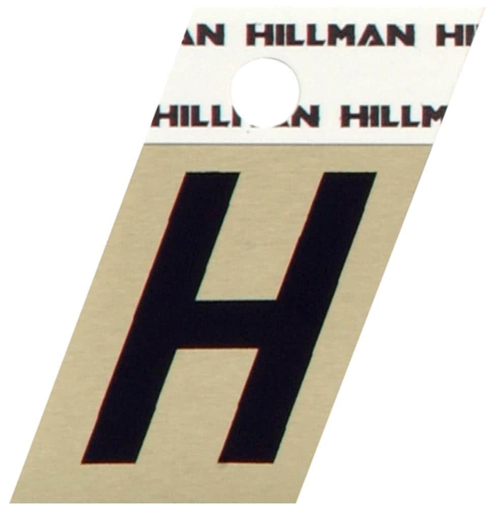Hillman 840508 1-1/2-in Reflective Black Letter H