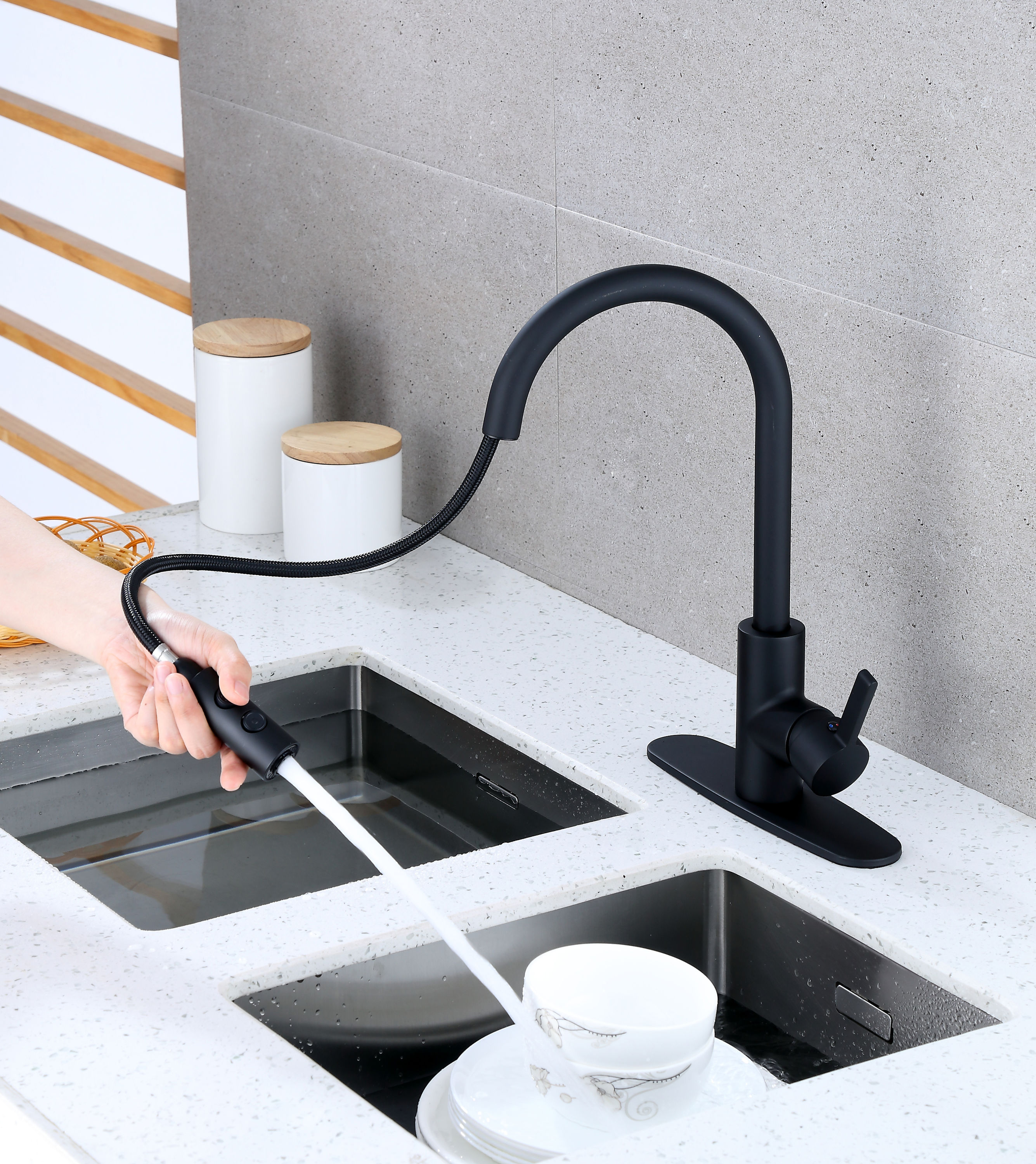 London Kitchen Sink Faucet - Black from RUNFINE INTERNATIONAL