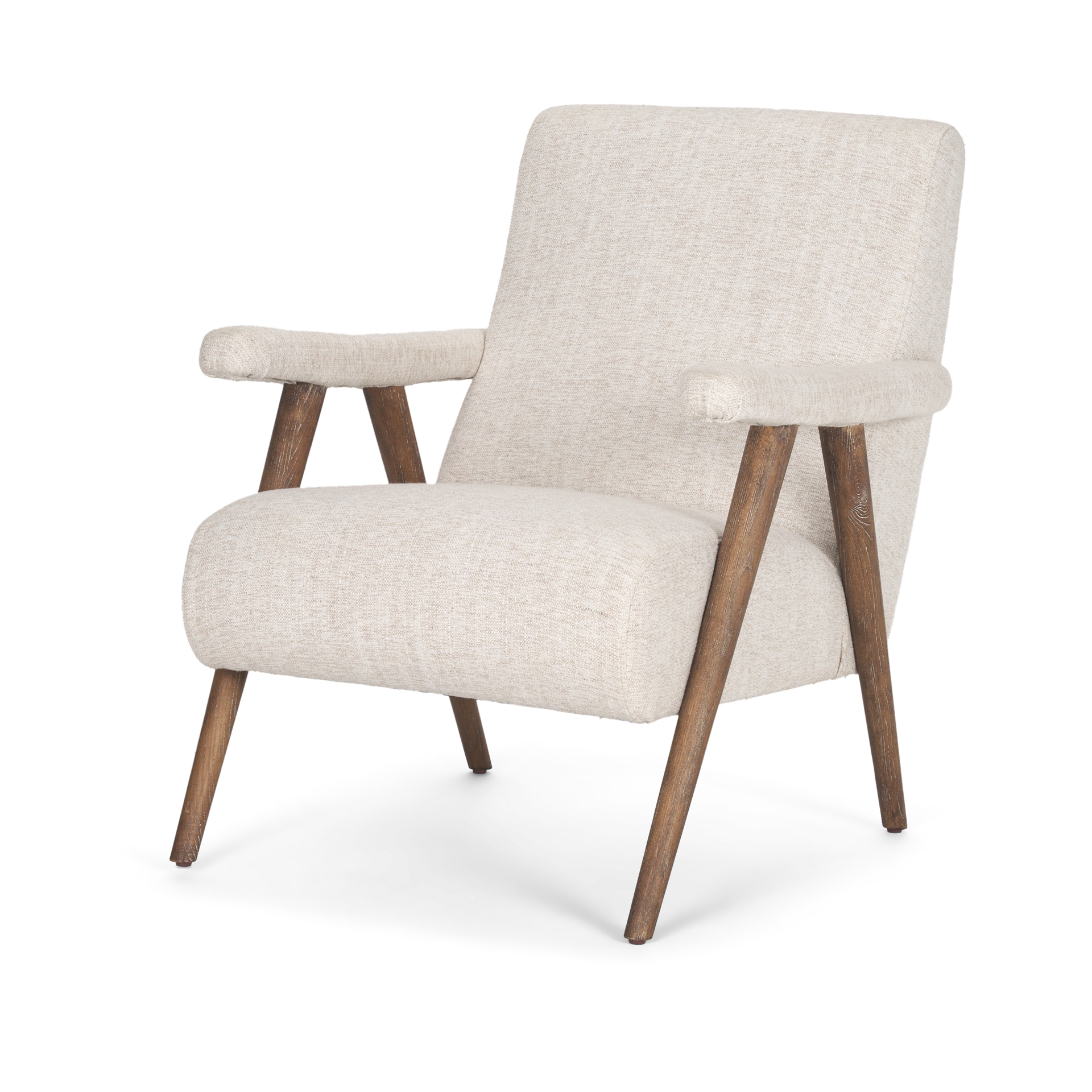 Mercana 70408 Farmhouse Brown Linen Accent Chair