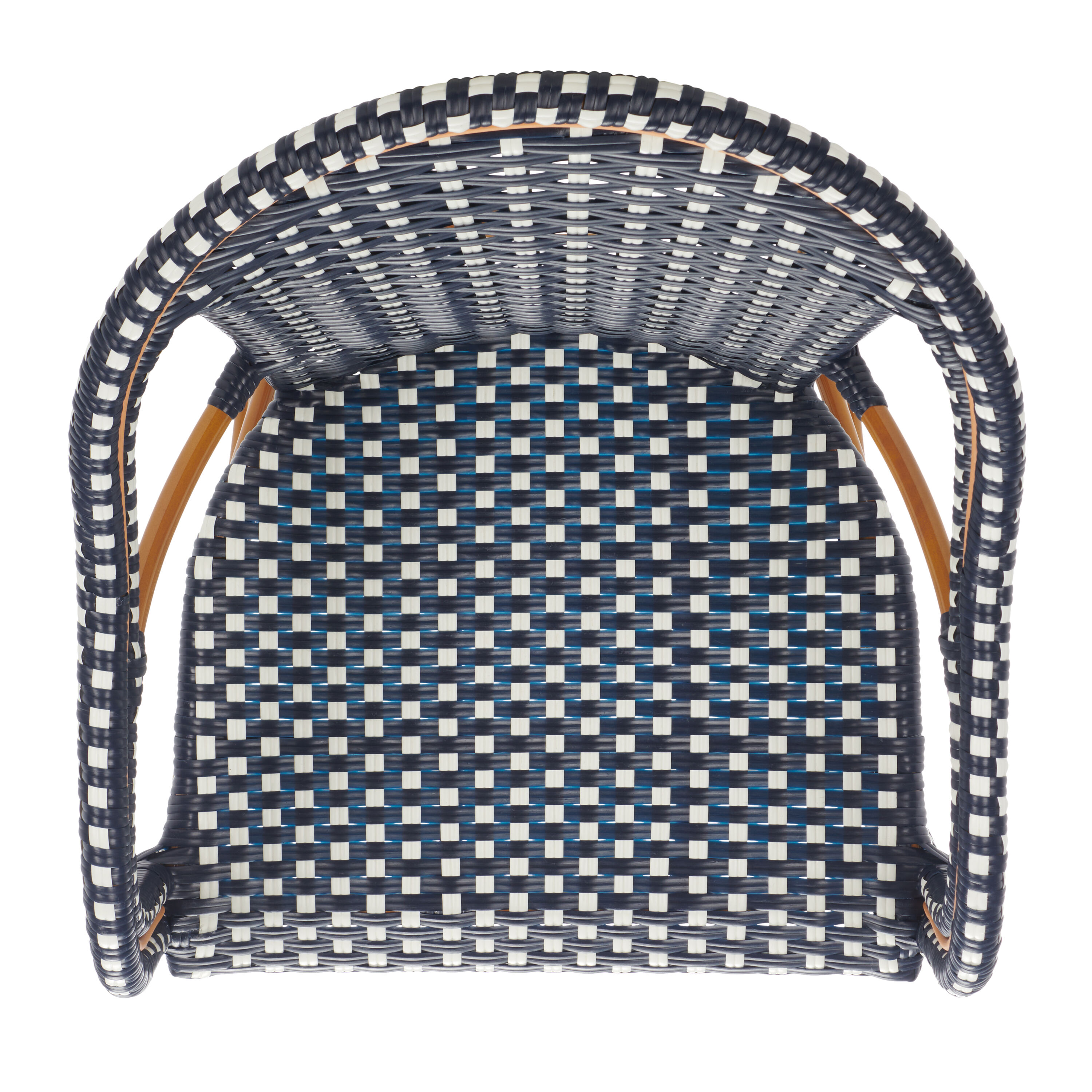 California Chic Navy & White Aluminum Outdoor Bar Stool