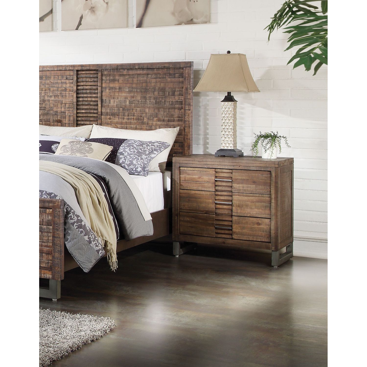 JASMODER 21293 Oak Nightstand
