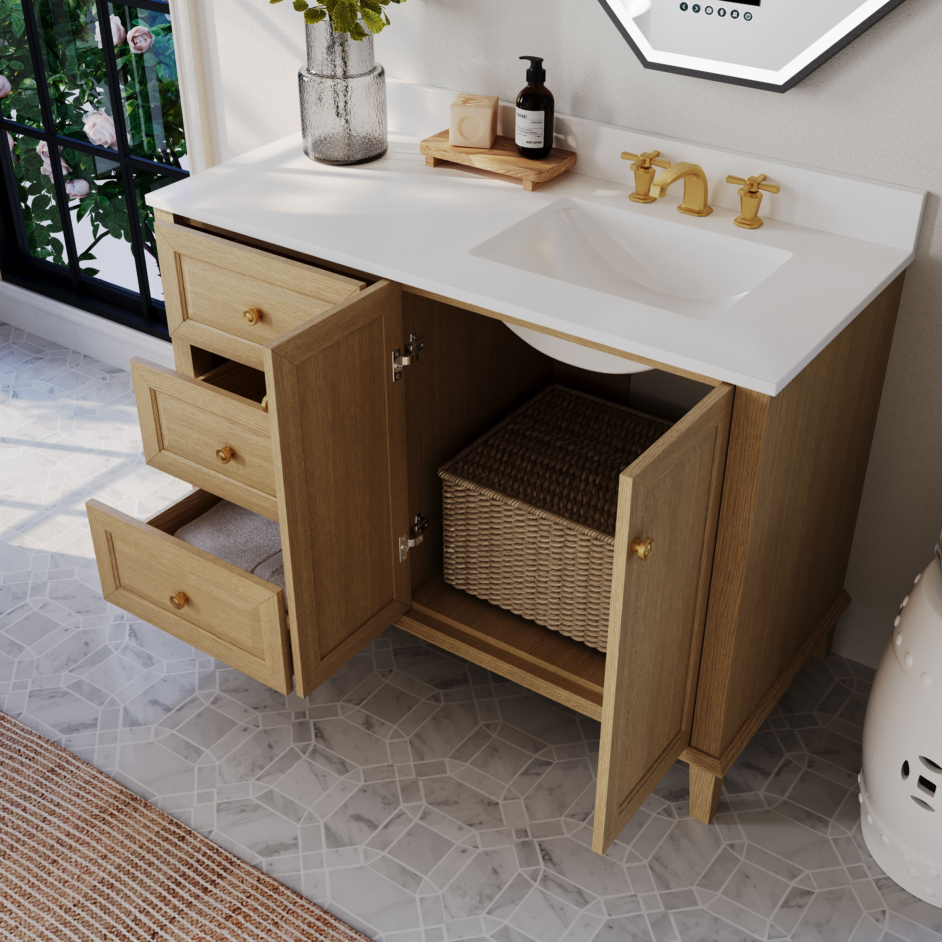 Ancerre Designs VTSHANNAH48ROAKWQZ Bath-Vanity-Combo - View #5