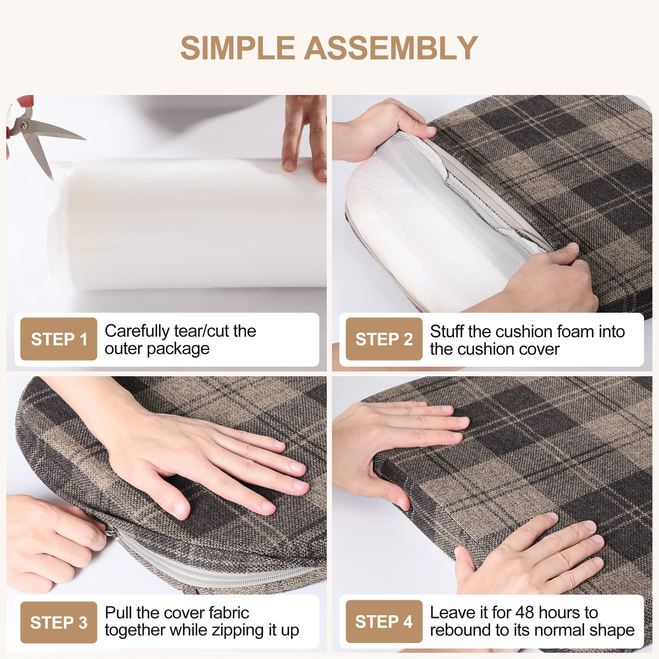 AAAAAcessories LS-DCCLH-CGZONG-2P Indoor-Chair-Cushions - View #9