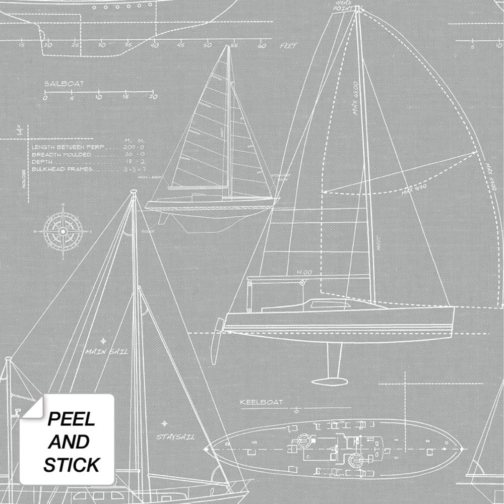 NextWall NW32908 30.75-Sq. Feet Grey Vinyl Abstract Self-adhesive Peel and Stick Wallpaper