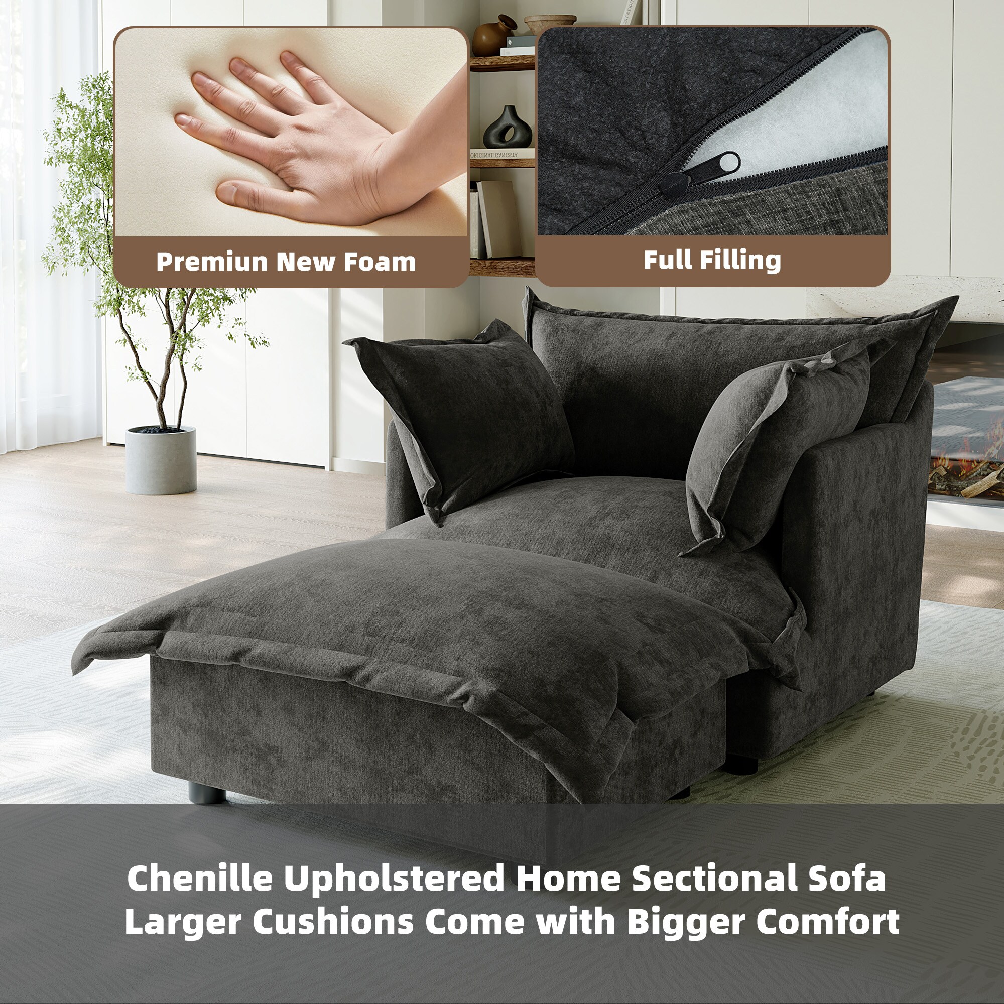 Dreamsidea CS11-DGRA-SC-OT Sofas-Loveseats - View #2