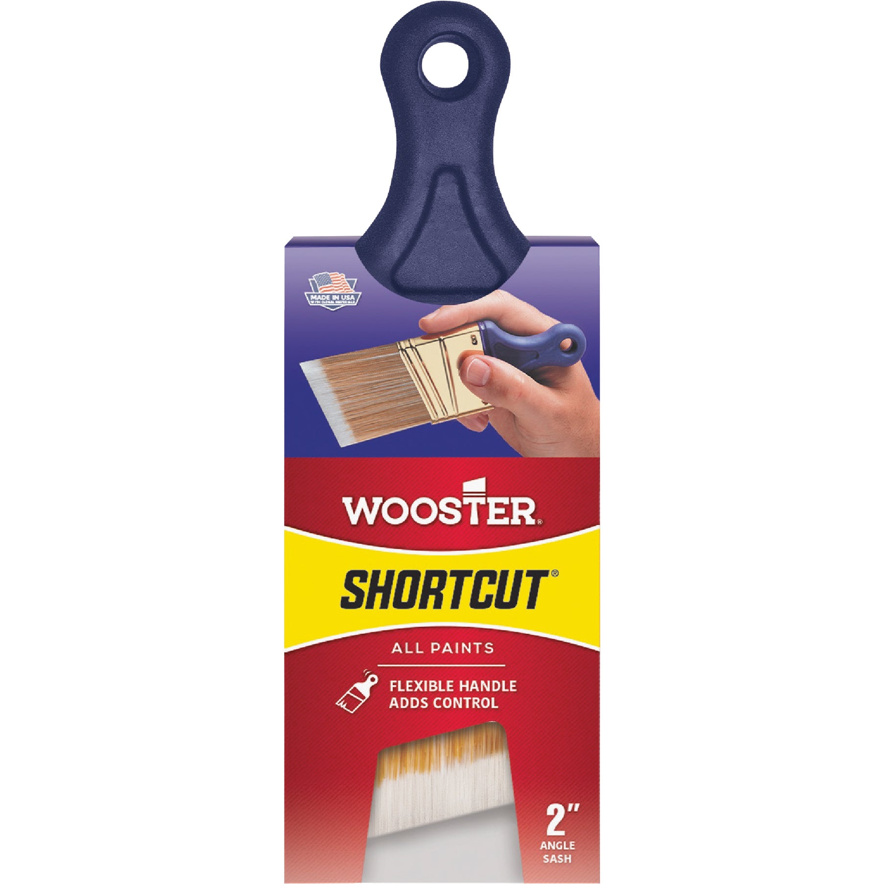 Wooster  Brush Q3211-2 Shortcut Angle Sash Paintbrush 2-Inch White (Pack of 12)