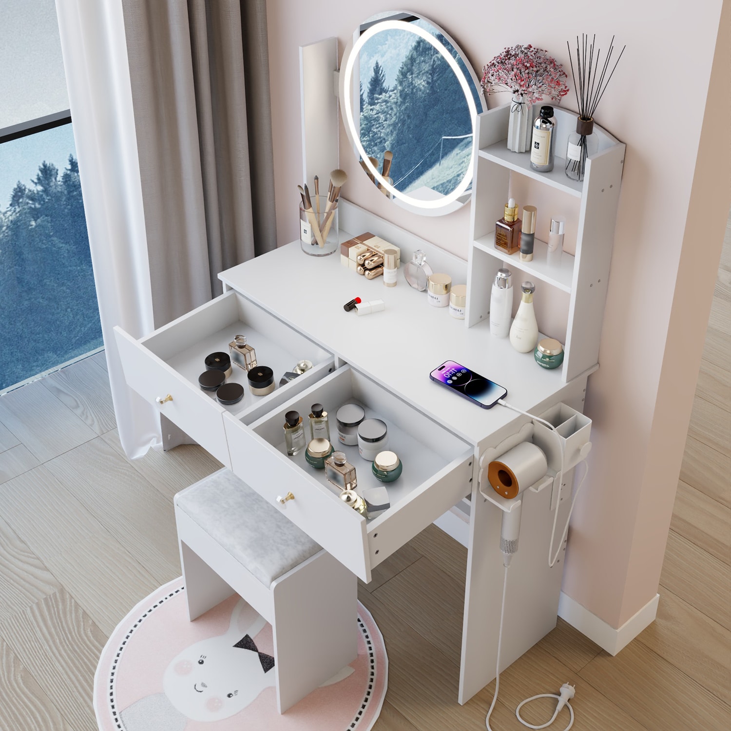GZMR GM-W7627 Bedroom-Vanities - View #4