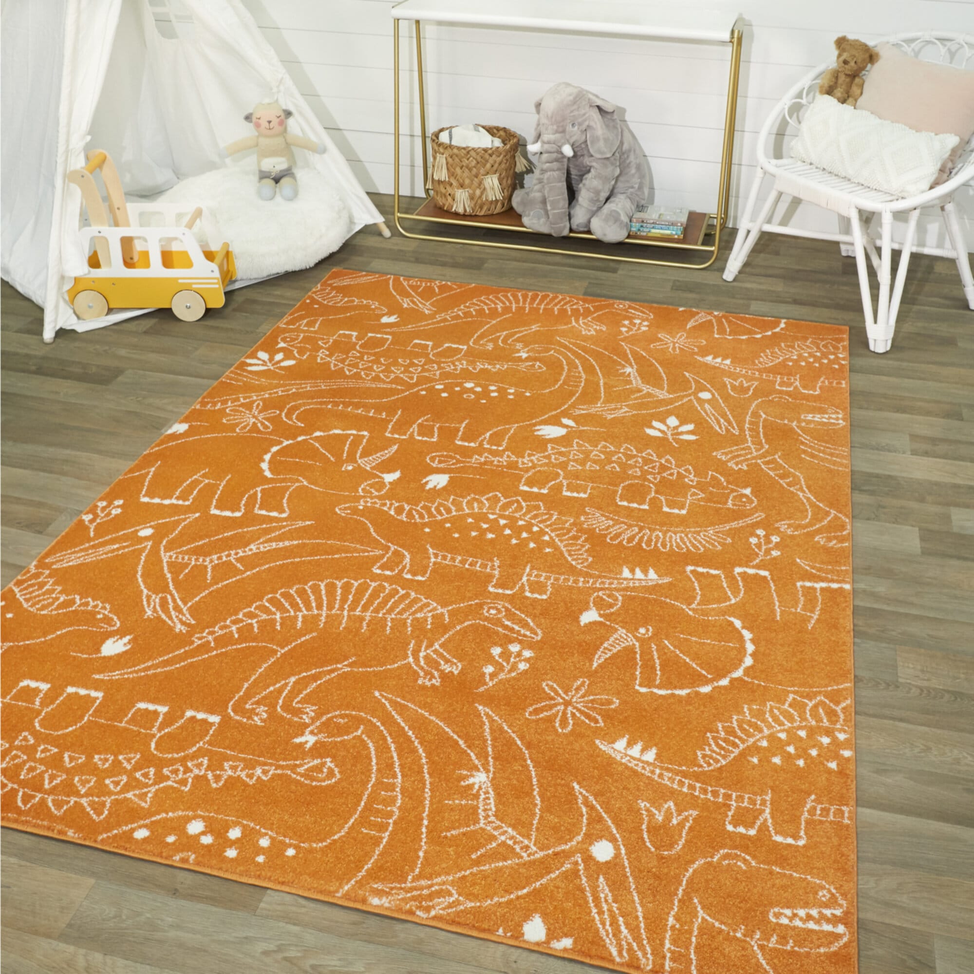 Balta 3090547 Parker 5 x 5 (ft) Loomed Polypropylene Orange Round Indoor Abstract Bohemian/Eclectic Area rug