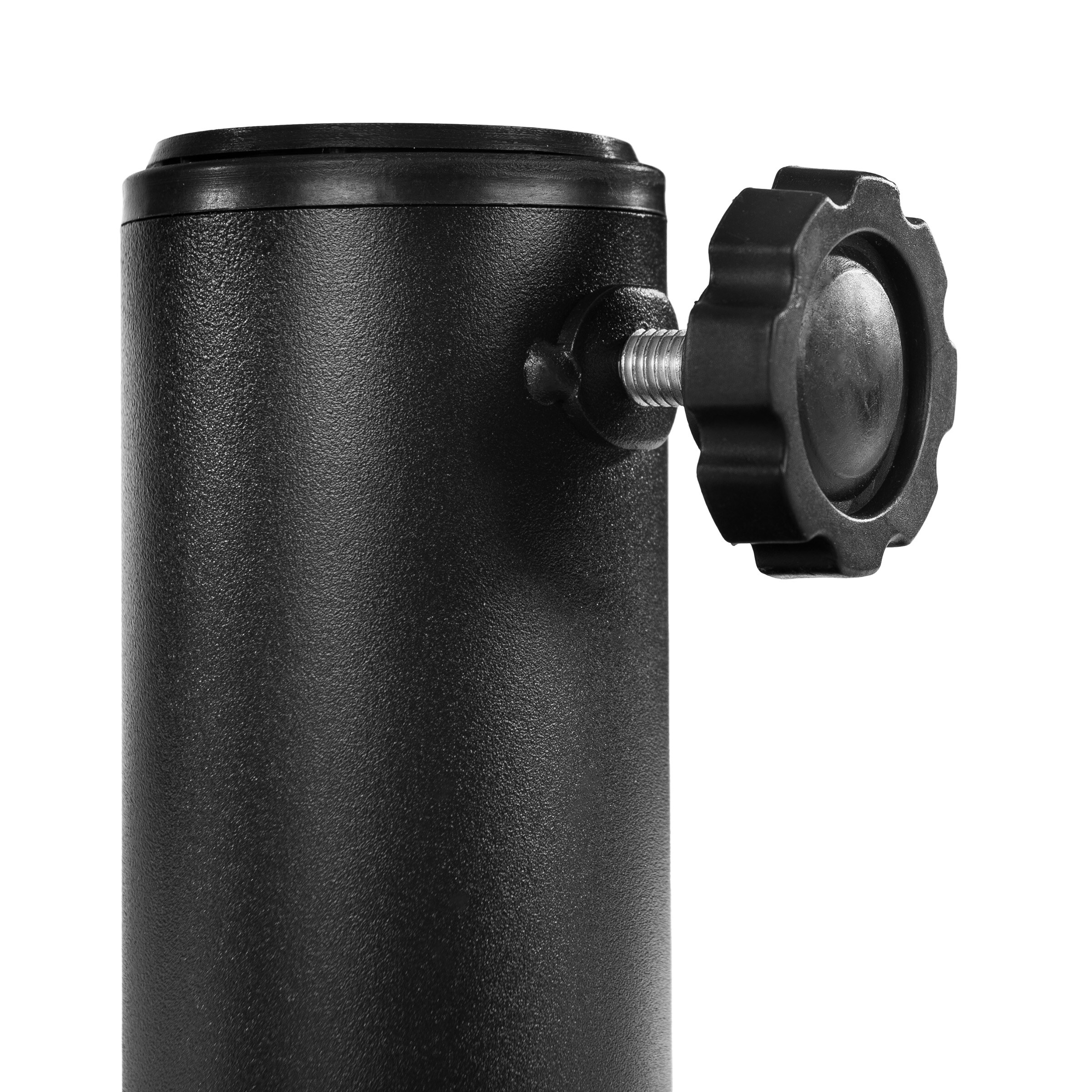 Black Round Concrete Outdoor Umbrella Base, 26 lbs