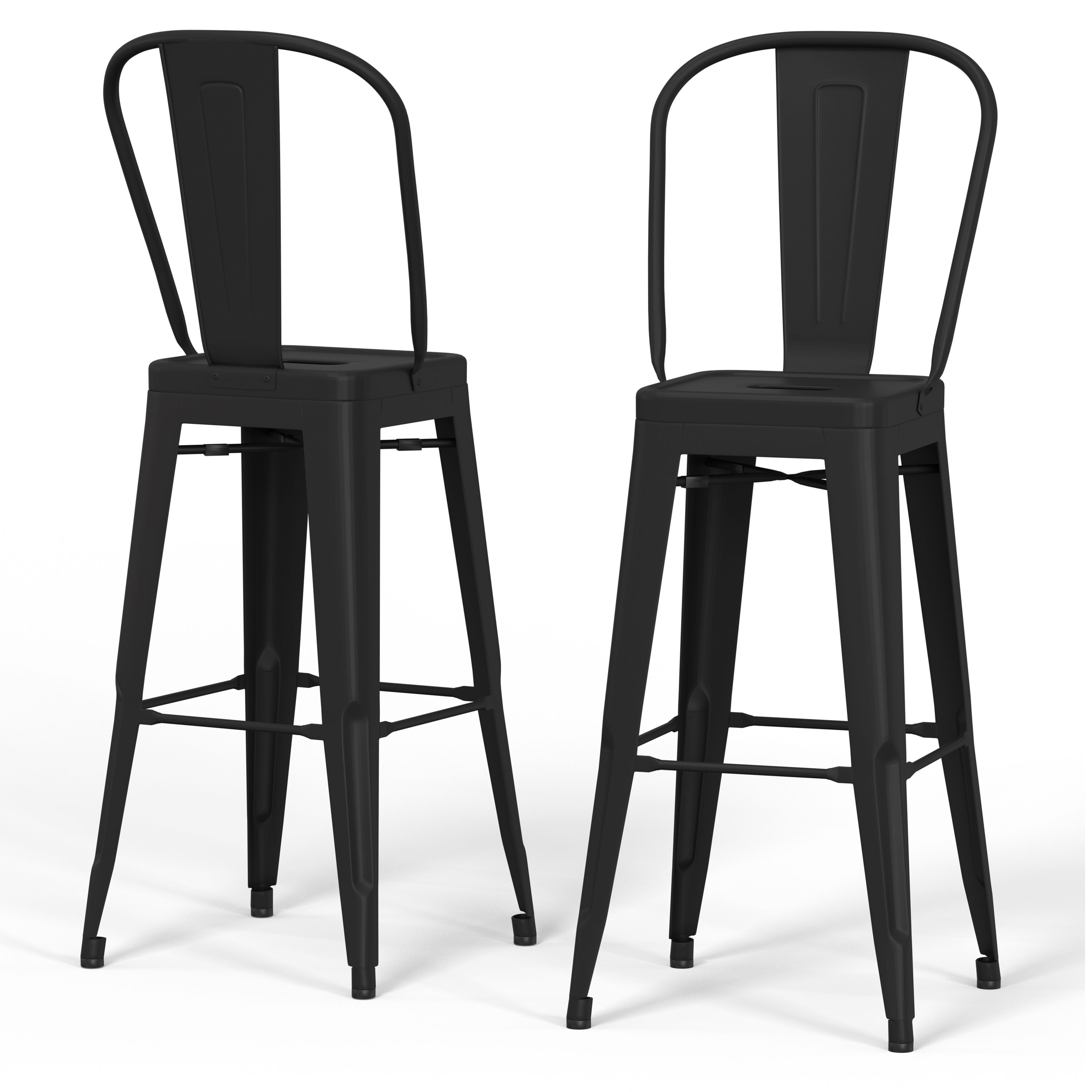 Home decorators collection industrial mansard best sale adjustable height black bar stool